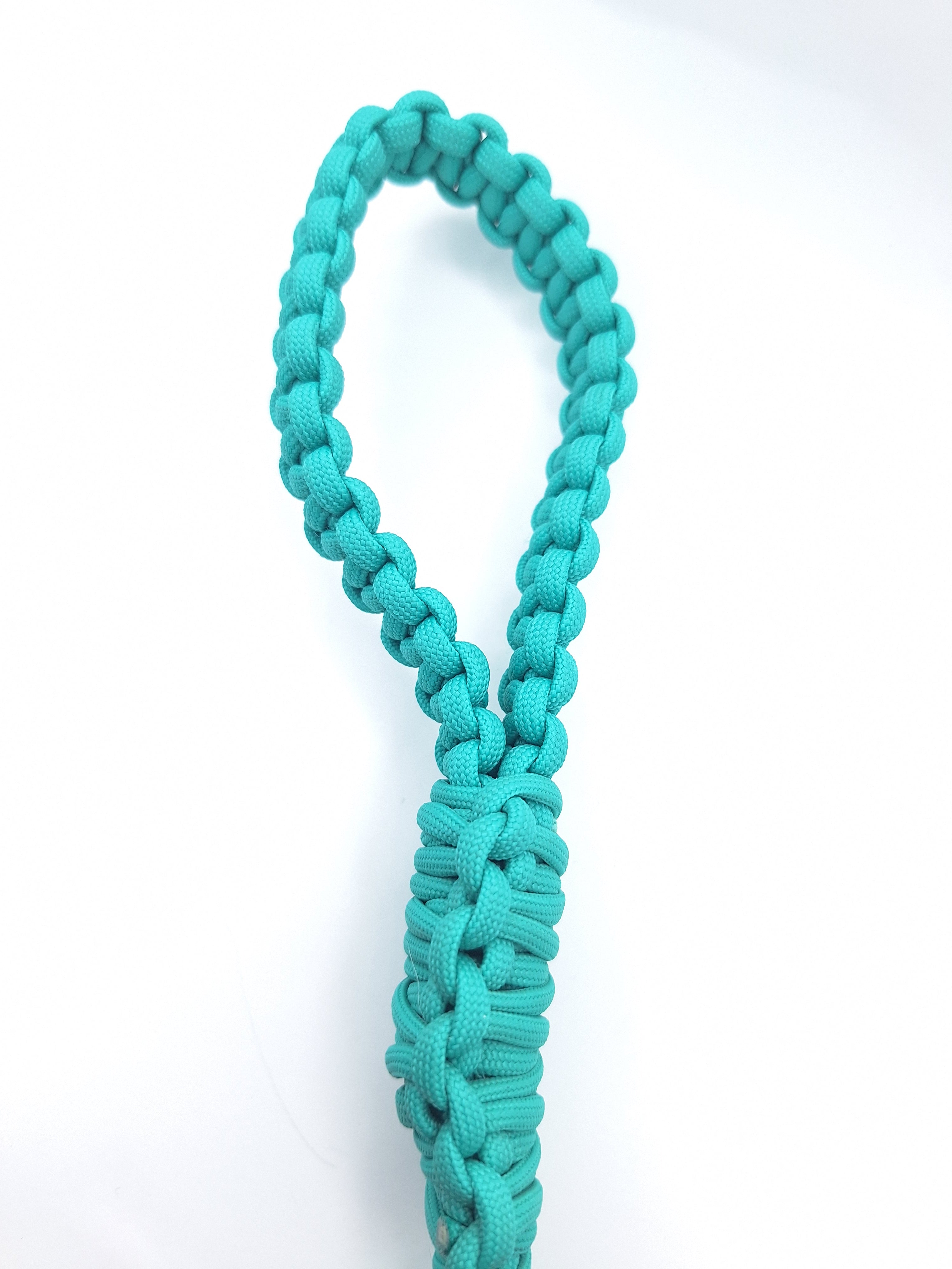 Turquoise paracord dog training leash