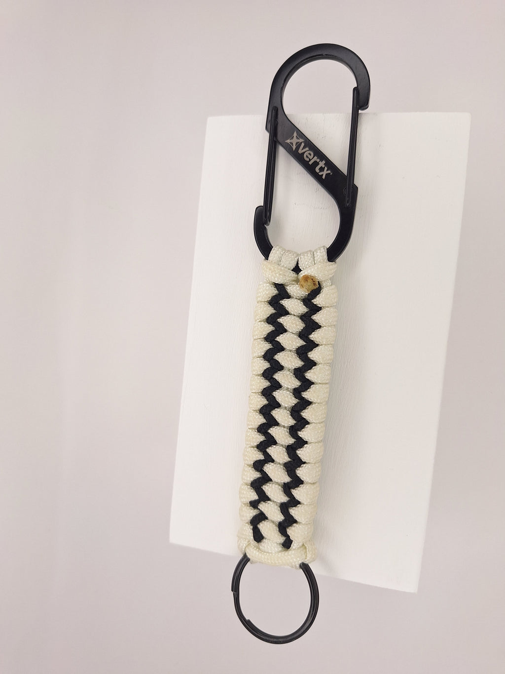 White paracord Keychain