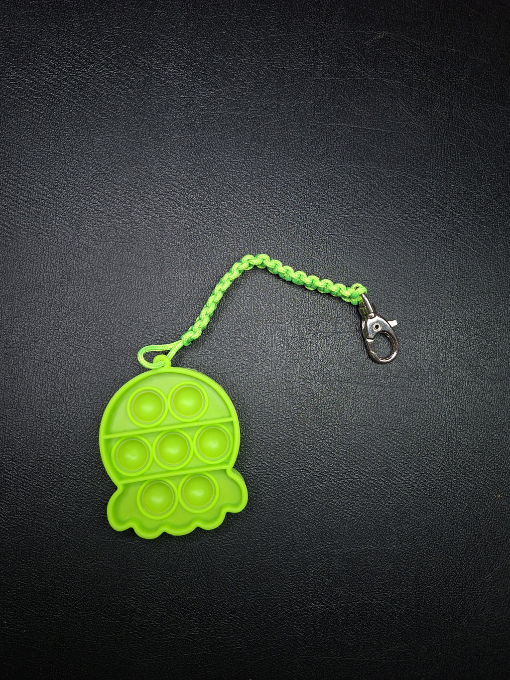 Lime green pop it micro cord Keychain