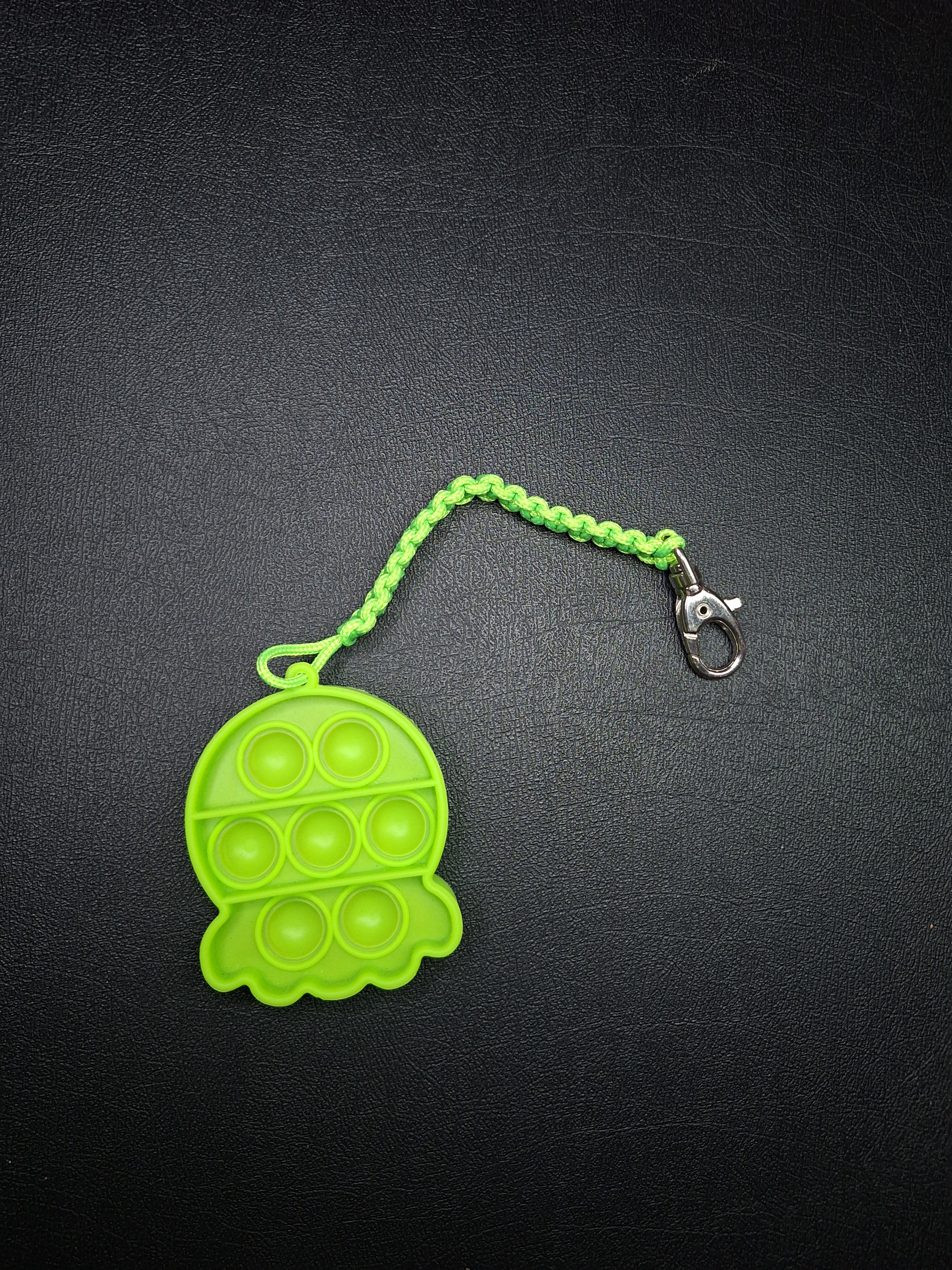 Lime green pop it micro cord Keychain