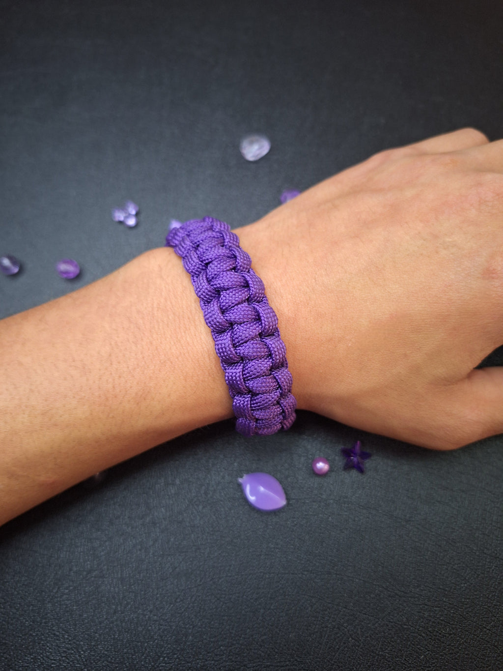 Purple paracord bracelet