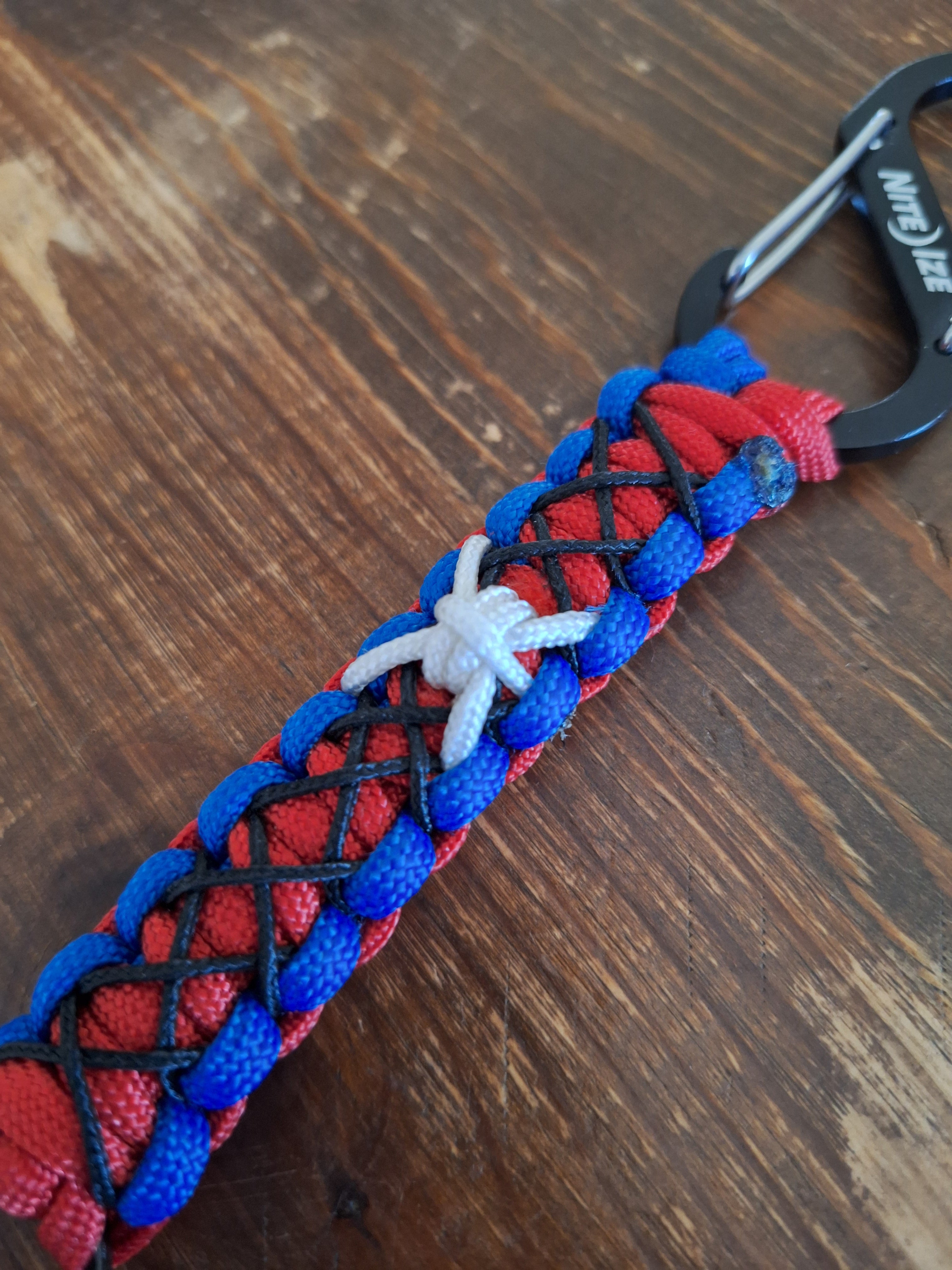 Spider man paracord Keychain