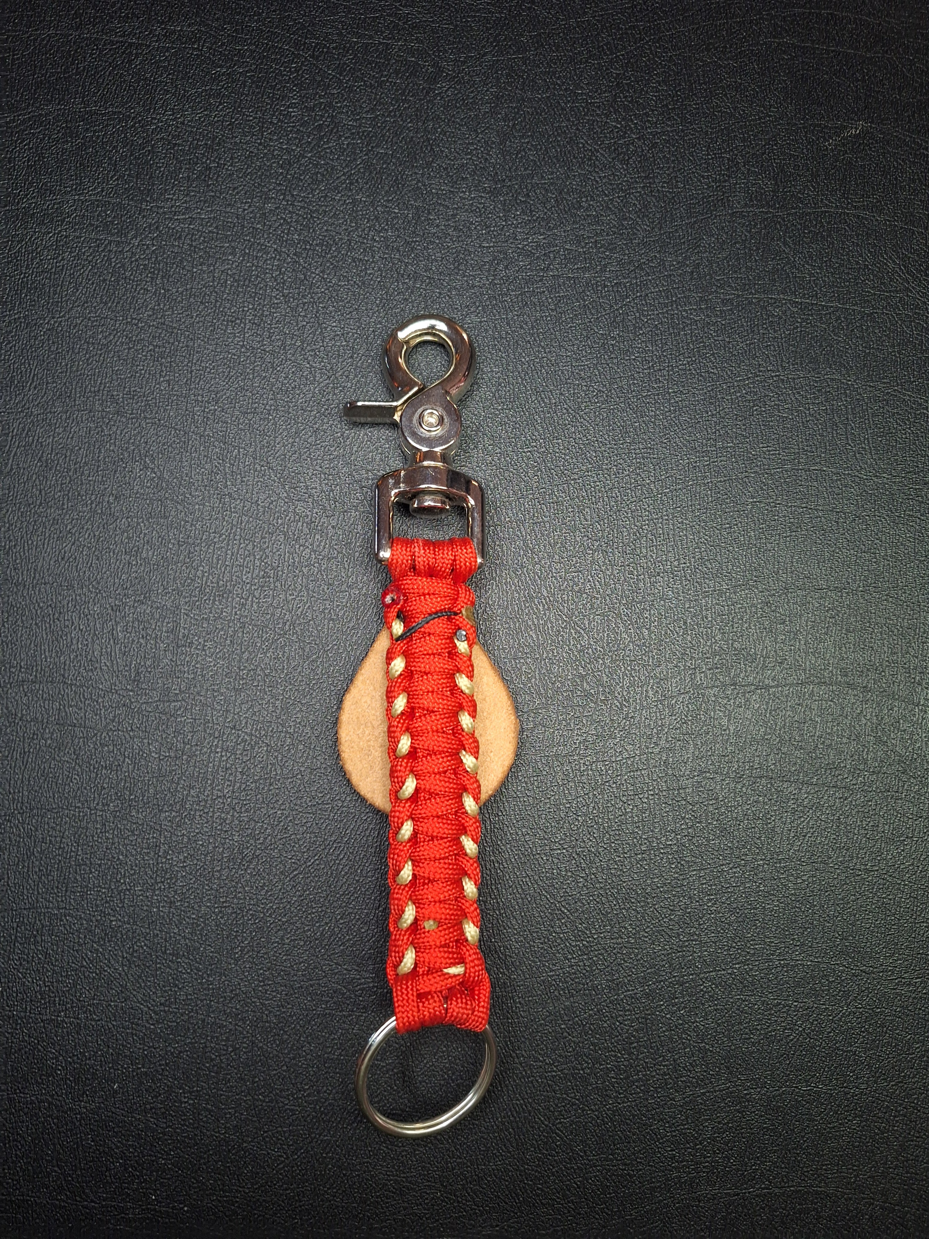 Red and gold paracord marine corps Keychain