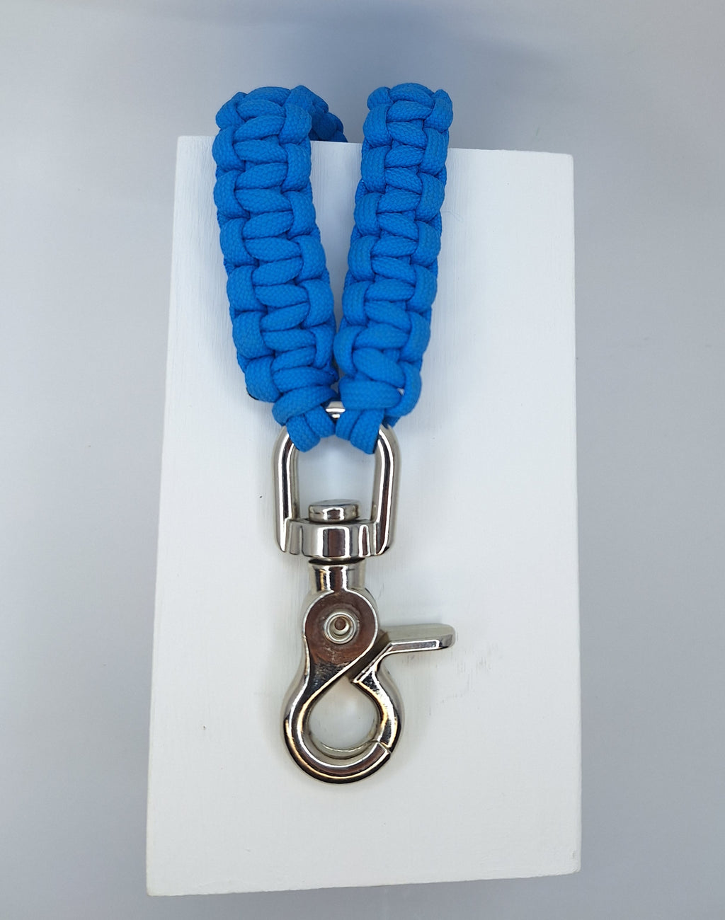 Sky blue Paracord wrist Keychain
