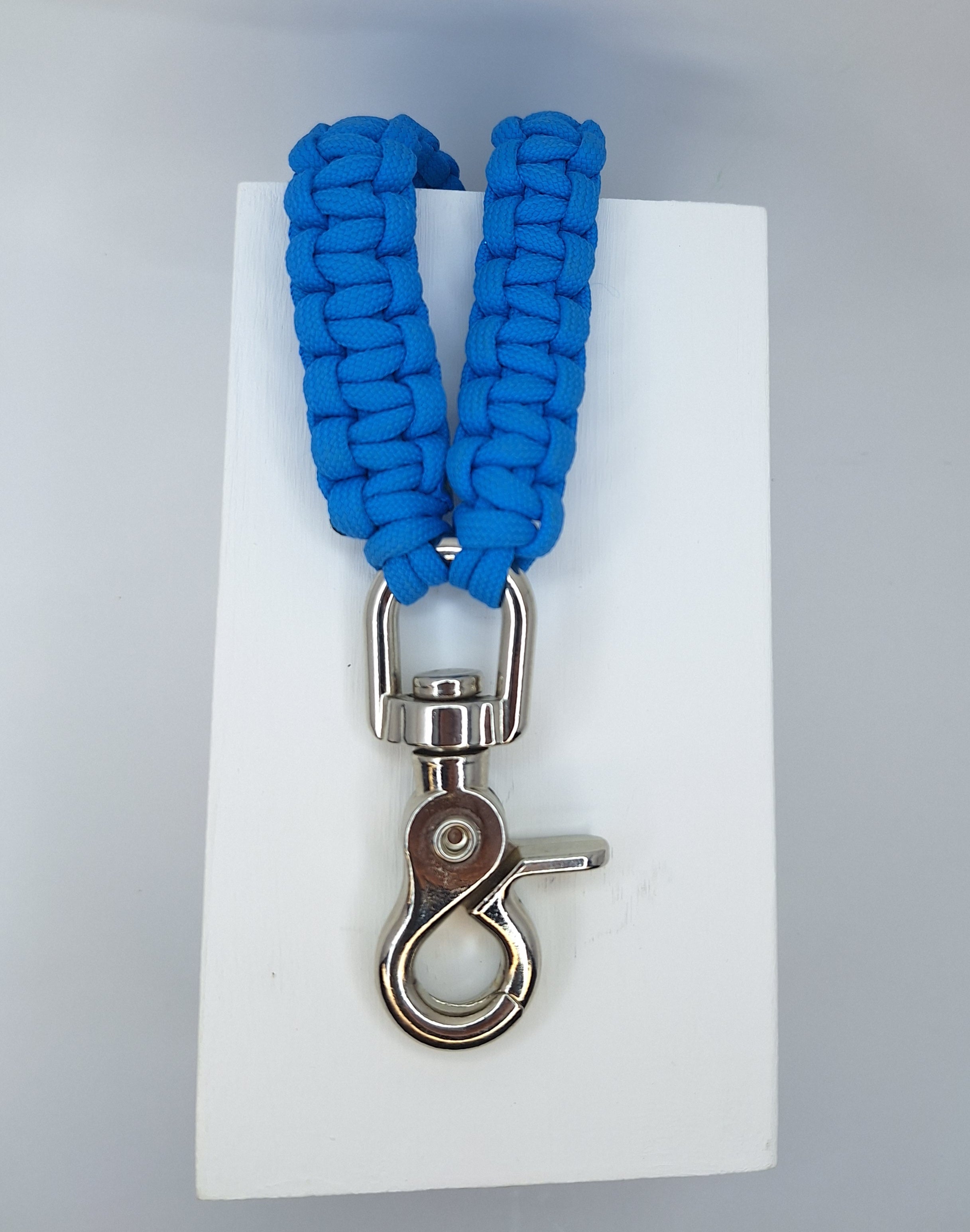 Sky blue Paracord wrist Keychain