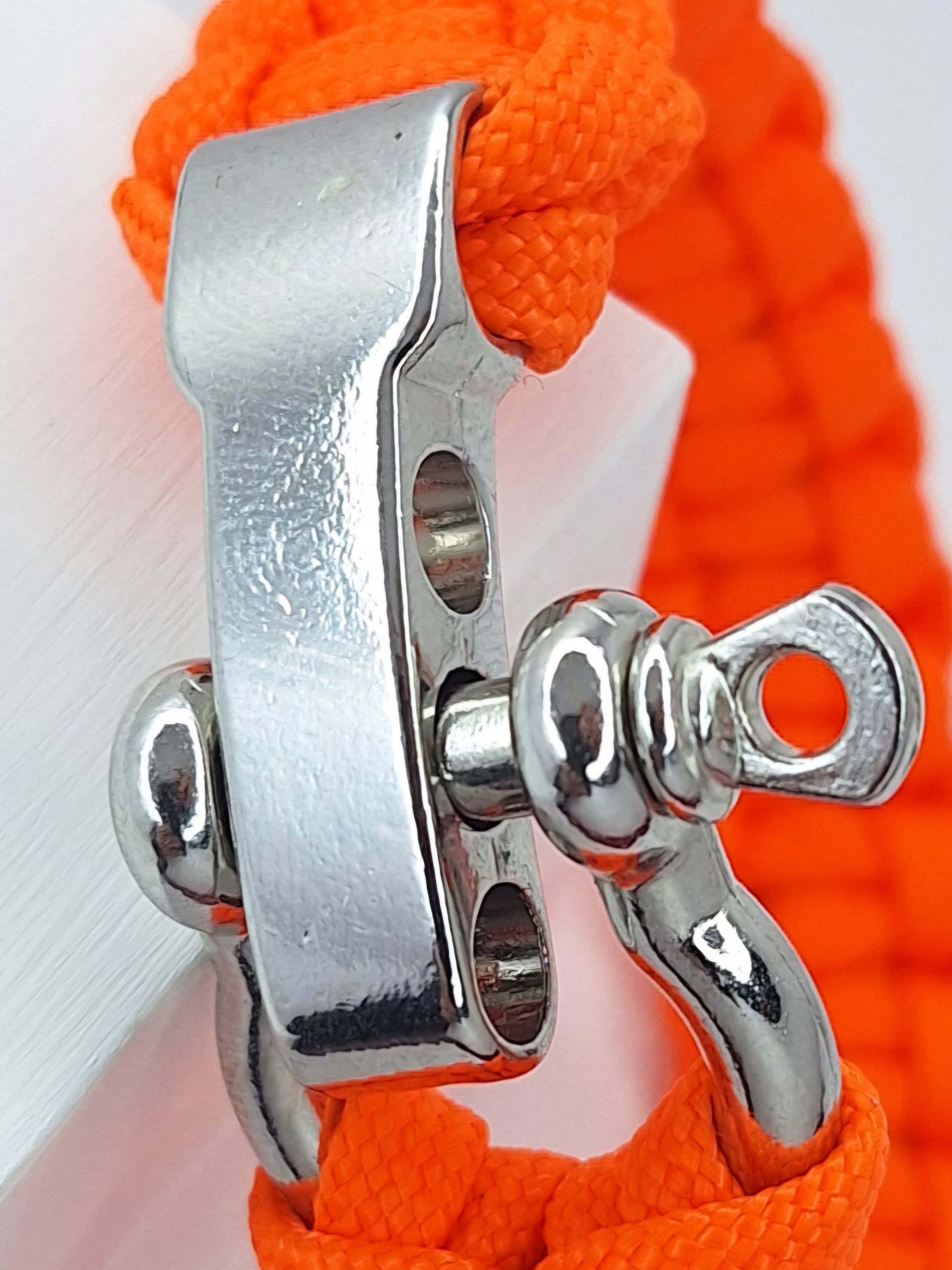 Orange paracord bracelet