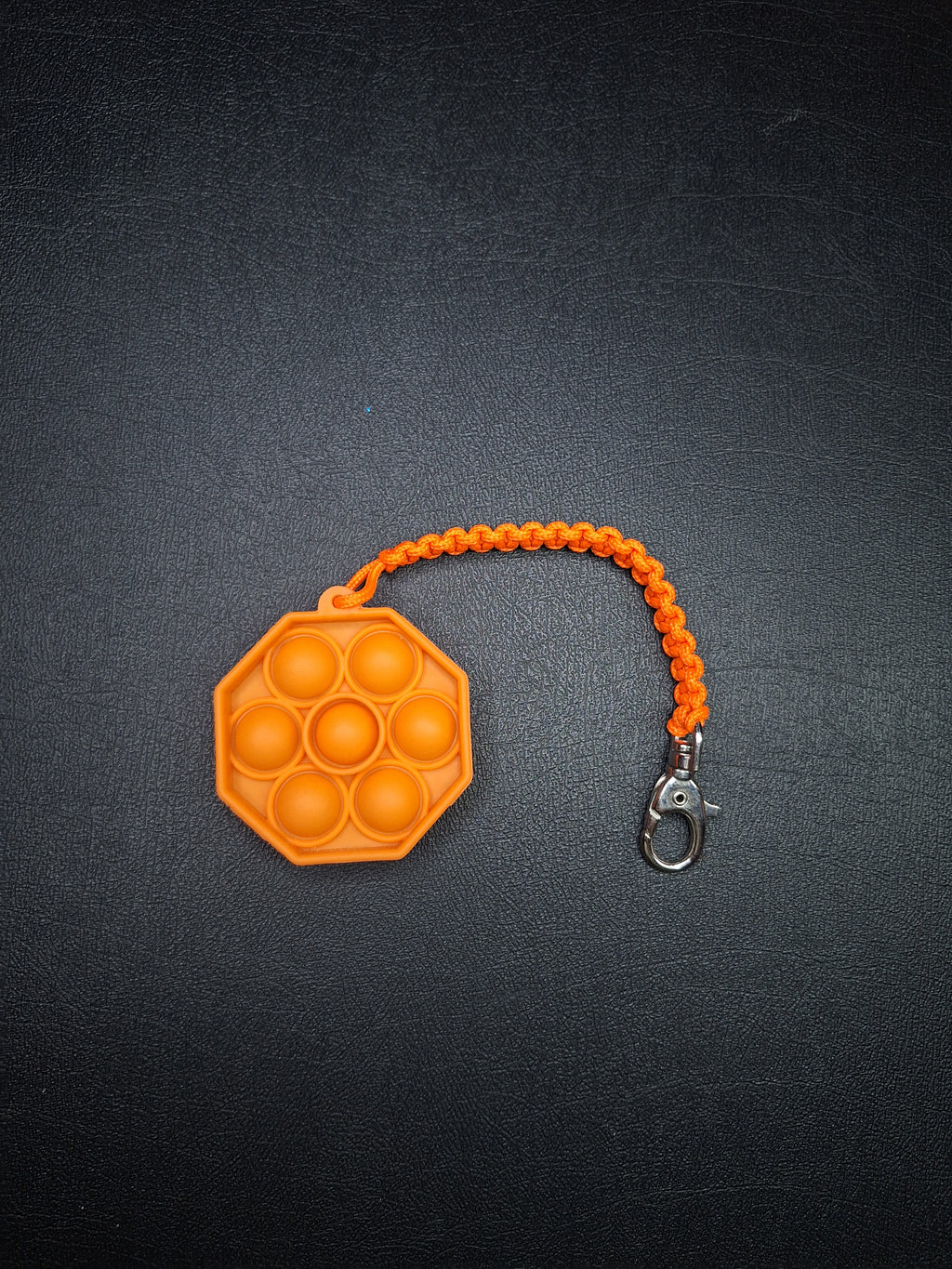 Orange pop it micro cord Keychain