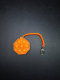 Orange pop it micro cord Keychain