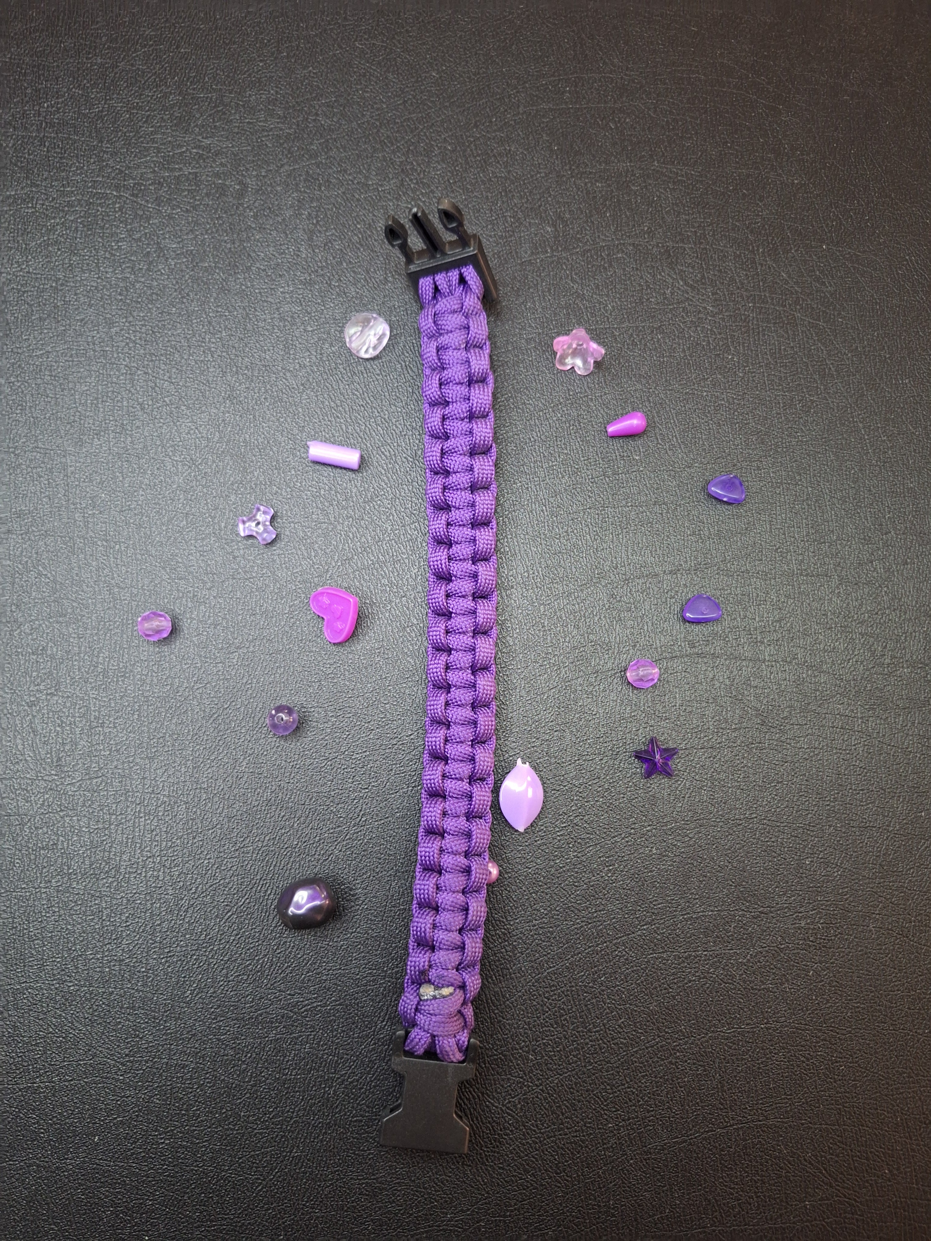 Purple paracord bracelet