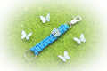 Blue paracord Keychain with blue butterfly charm