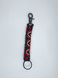 Paracord red and pink heart Keychain