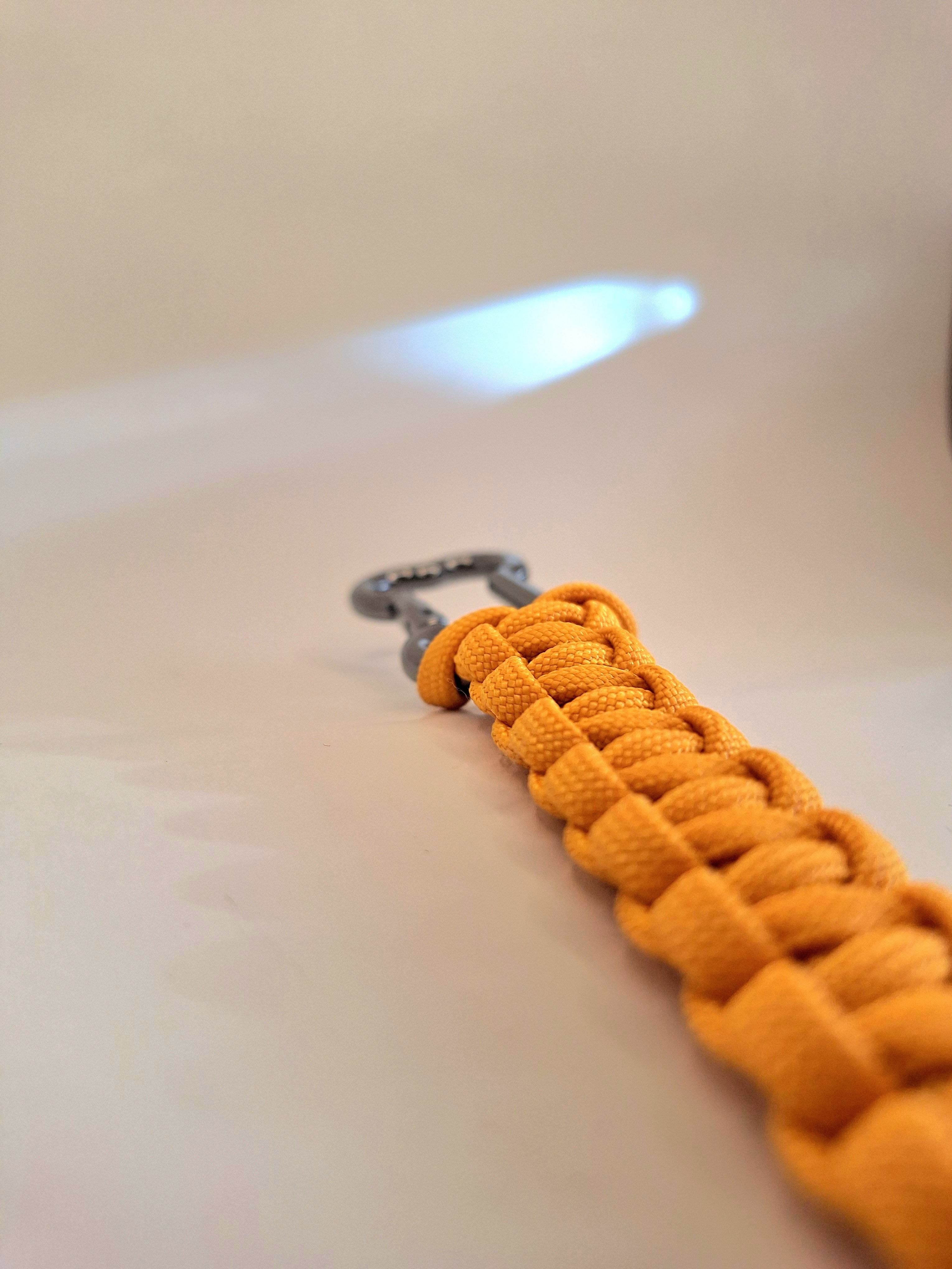 Golden yellow paracord dog leash