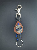 police paracord keychain with police concho