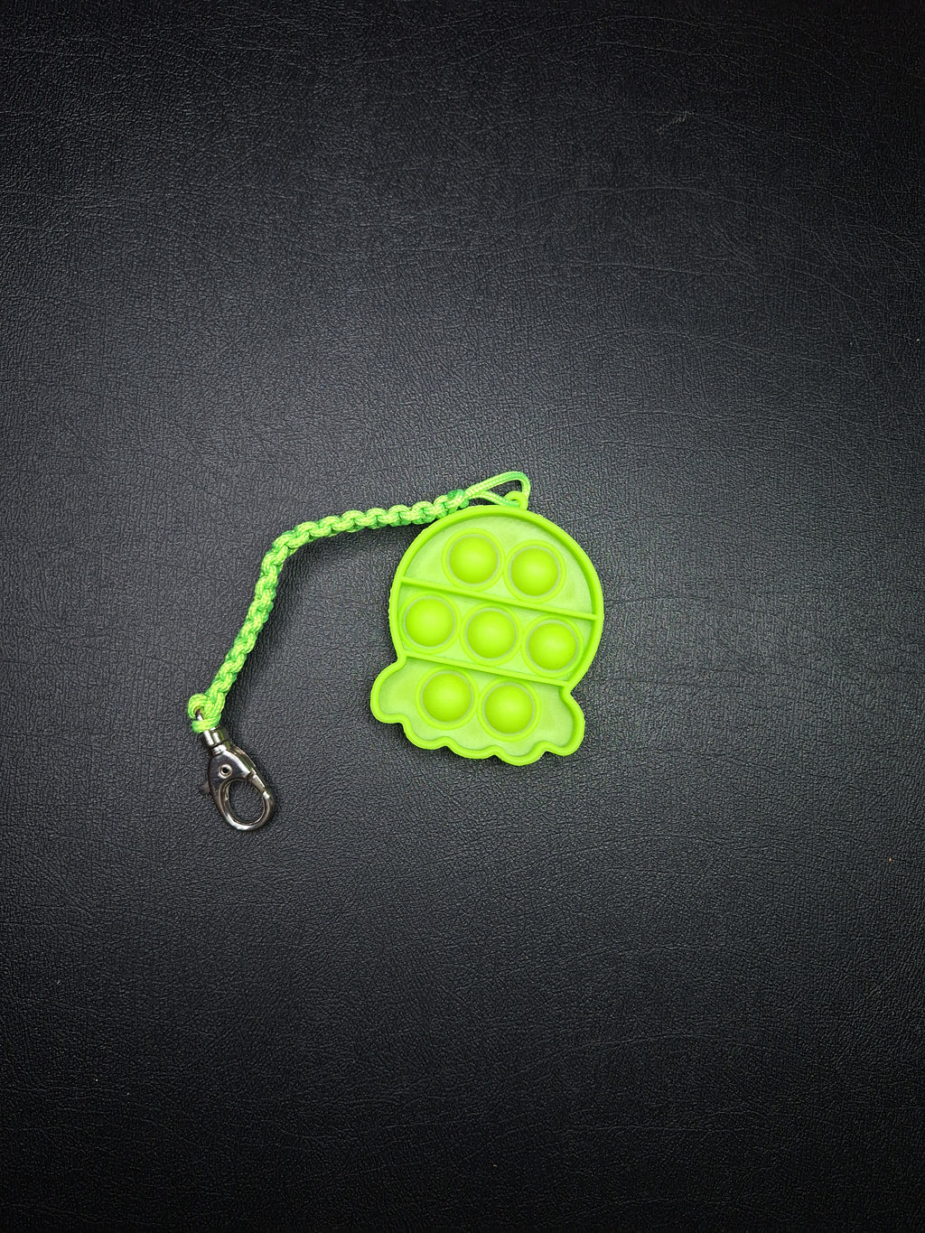 Lime green pop it micro cord Keychain