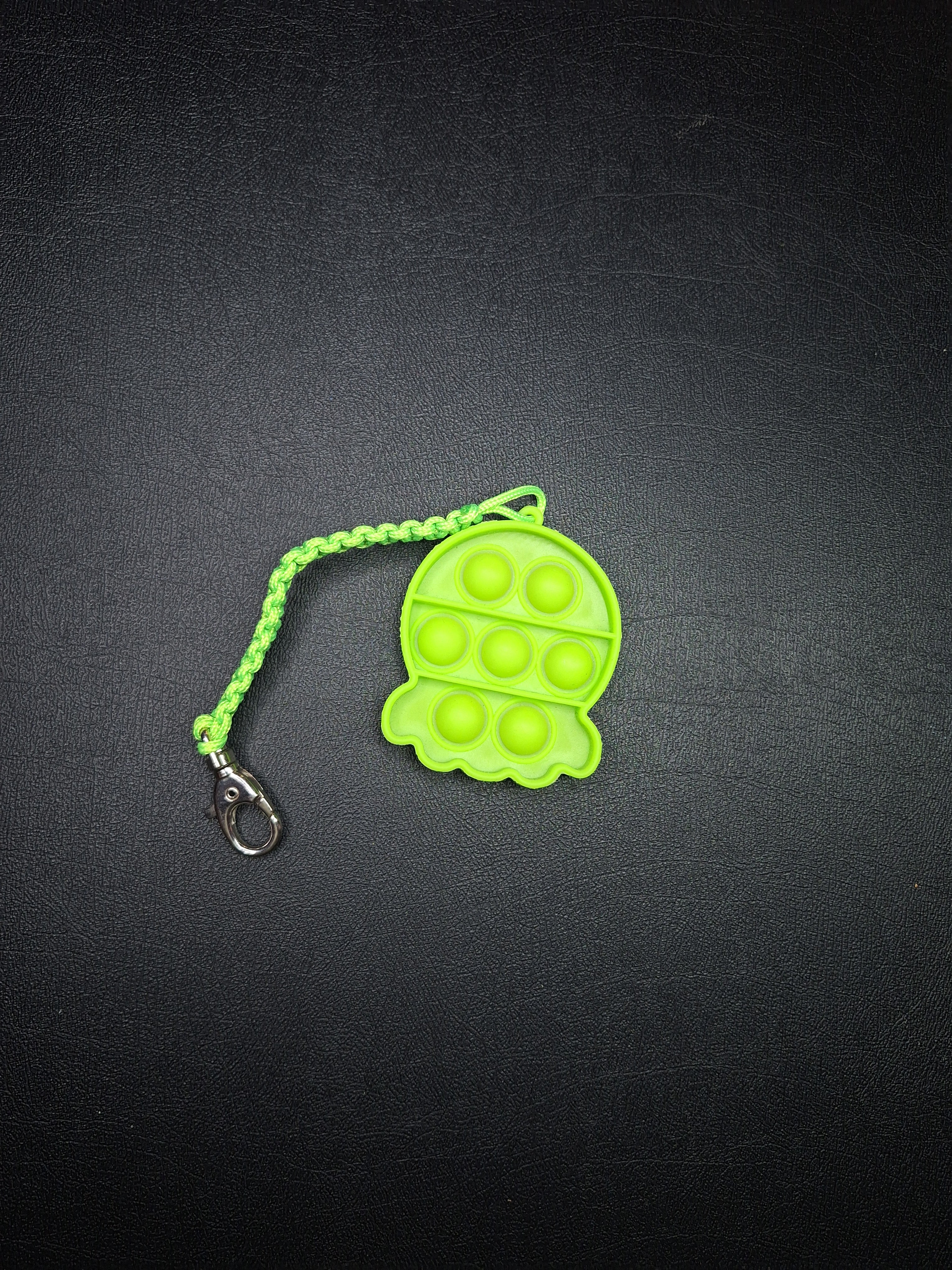 Lime green pop it micro cord Keychain