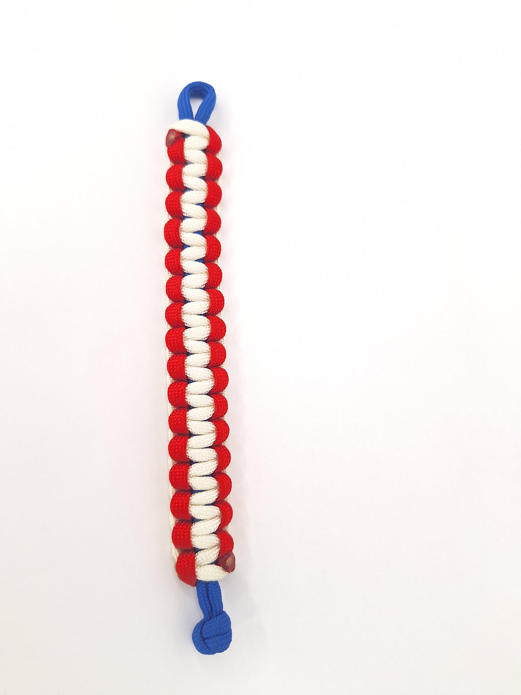 Red/white paracord bracelet