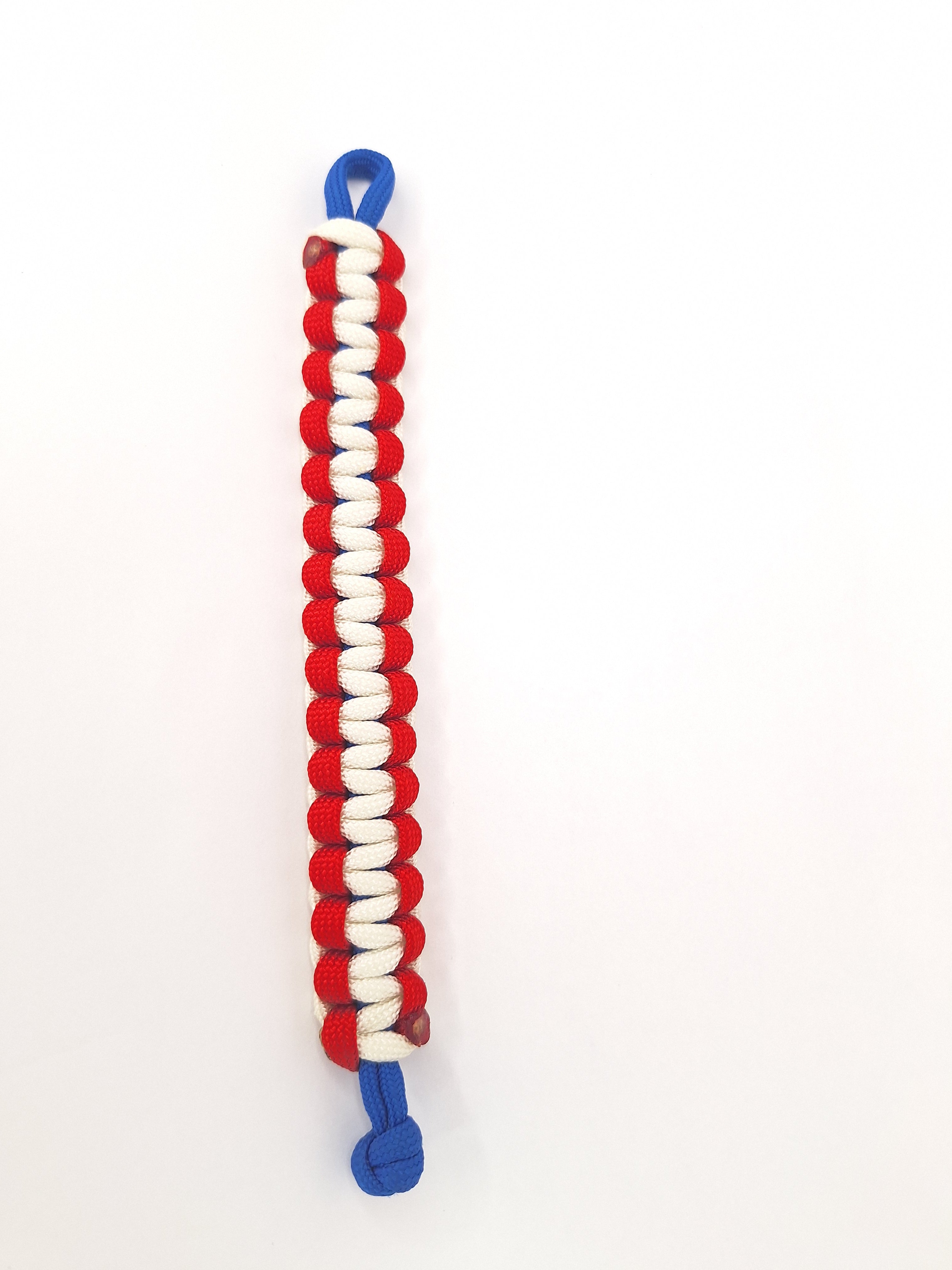 Red/white paracord bracelet