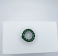 Green/black micro cord ring