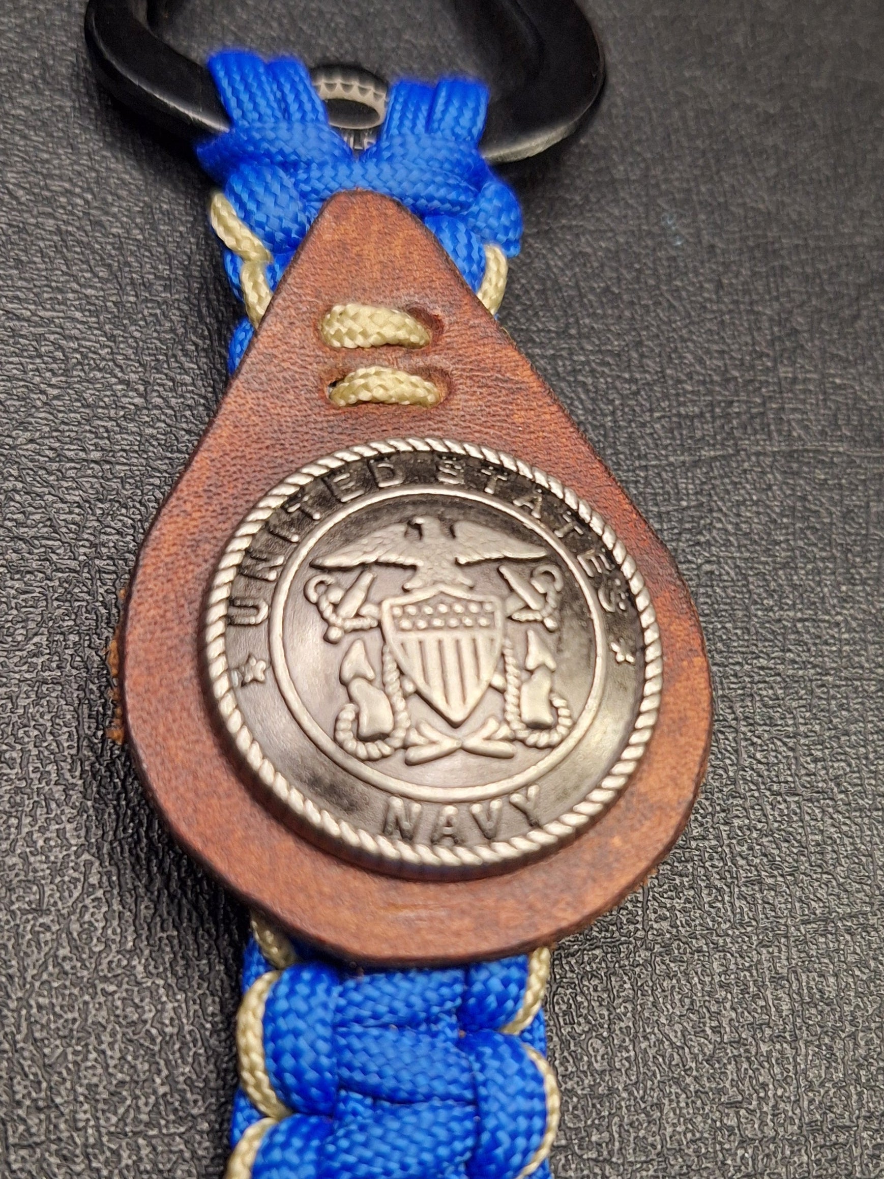 Navy paracord Keychain