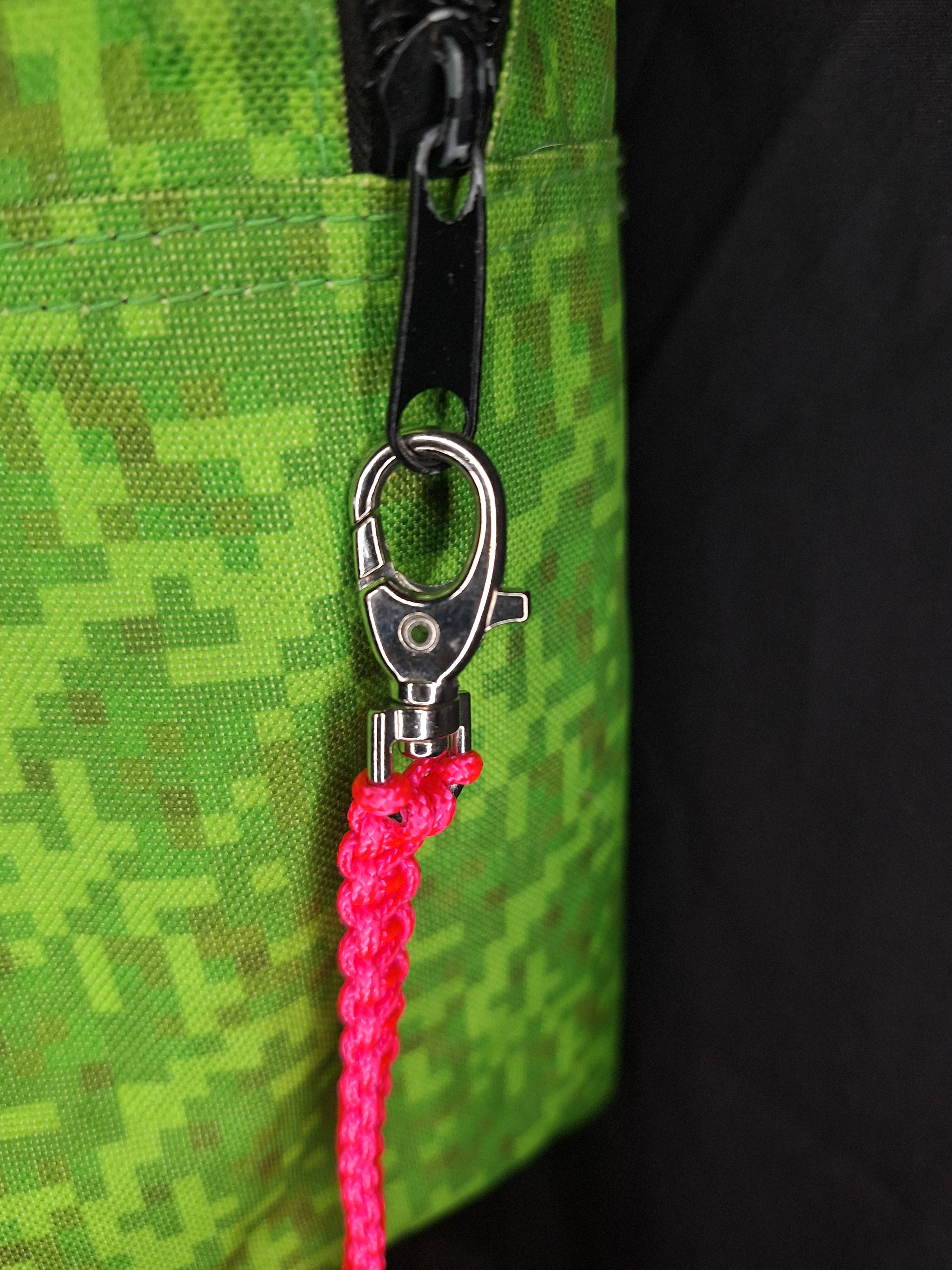 Neon pink pop it micro cord Keychain