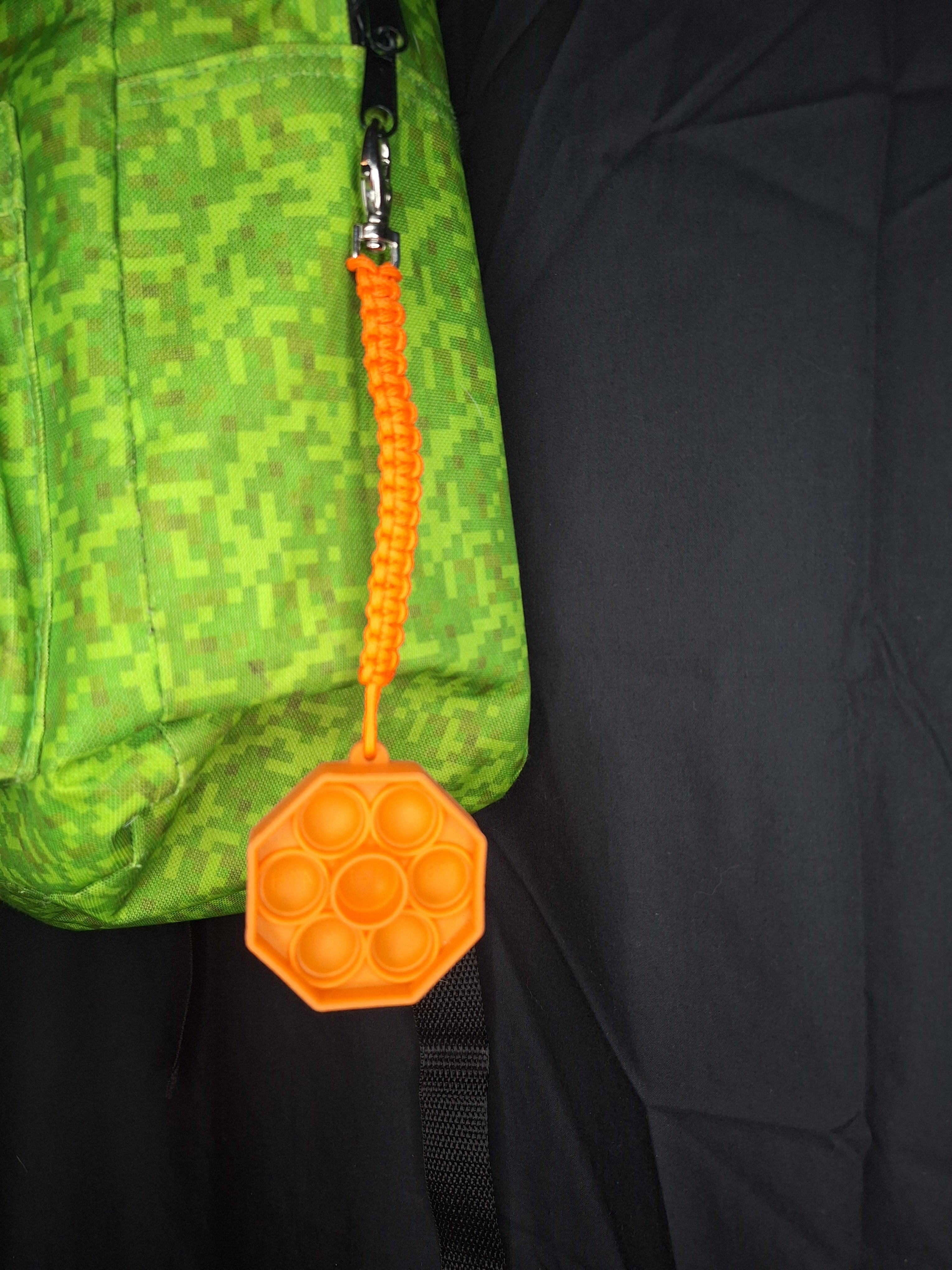 Orange pop it micro cord Keychain