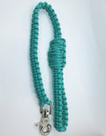 Turquoise paracord dog training leash
