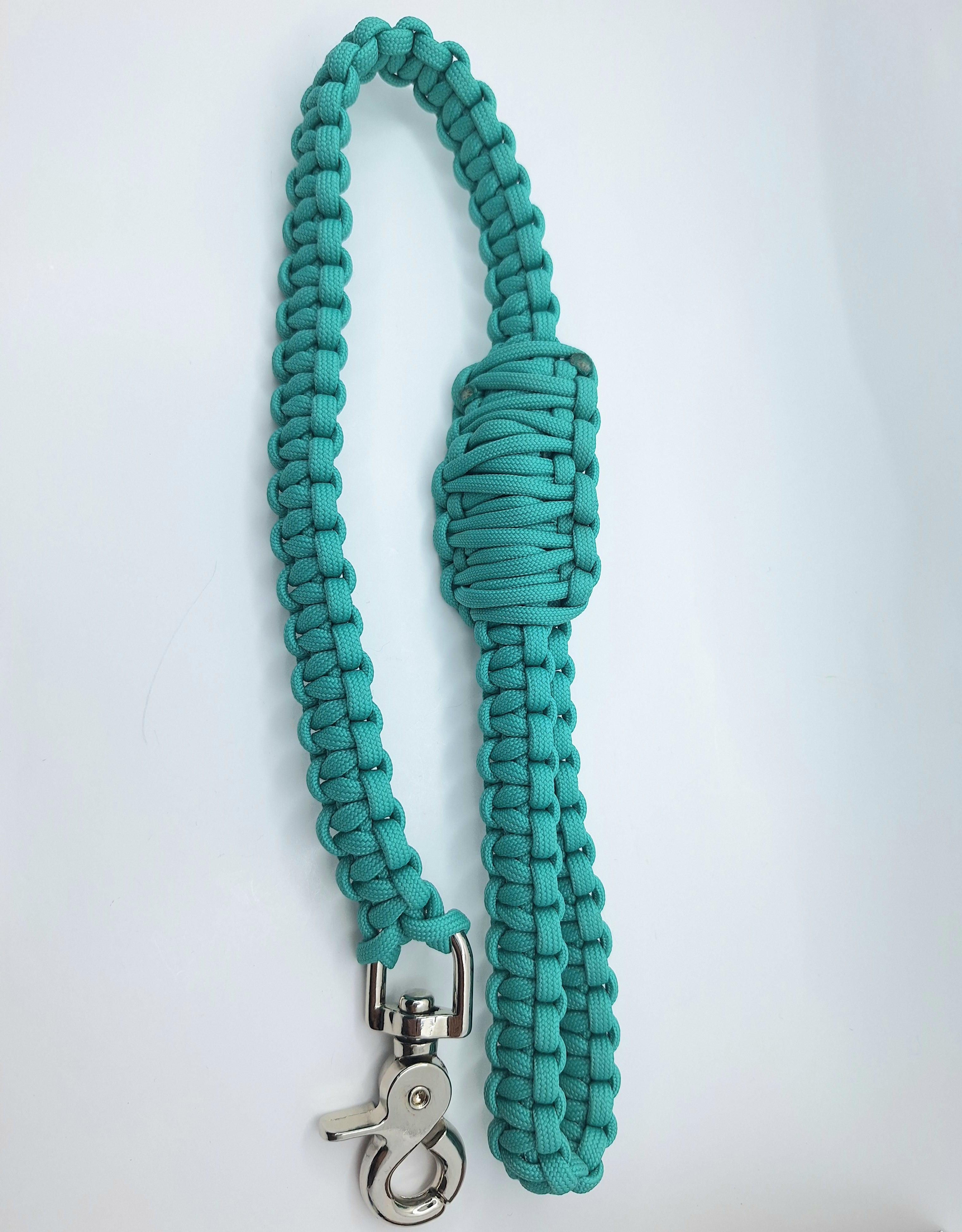 Turquoise paracord dog training leash
