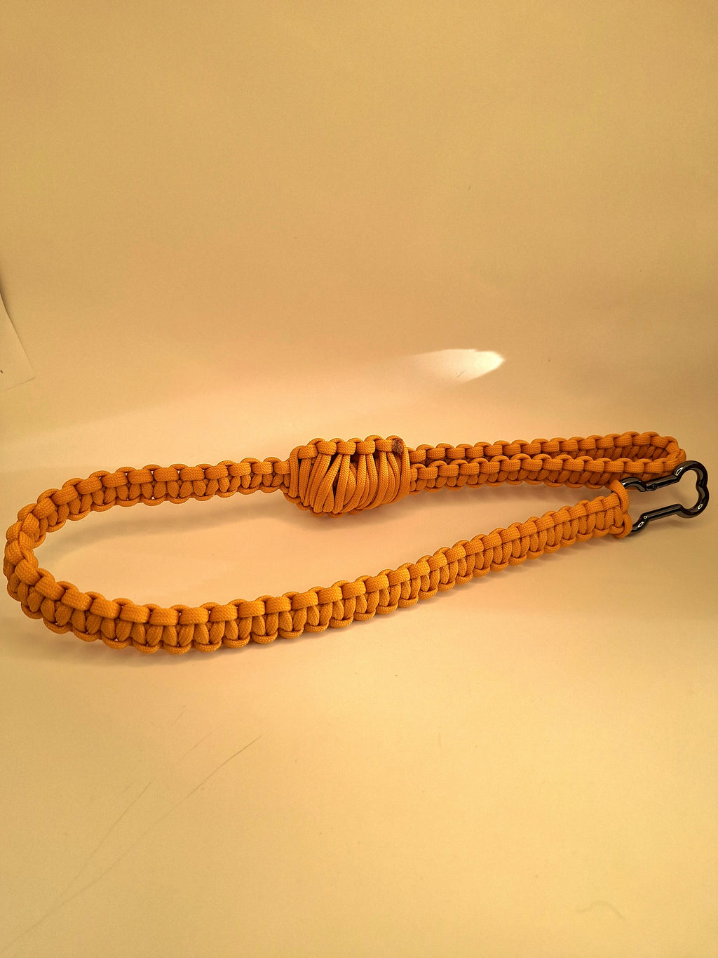 Golden yellow paracord dog leash