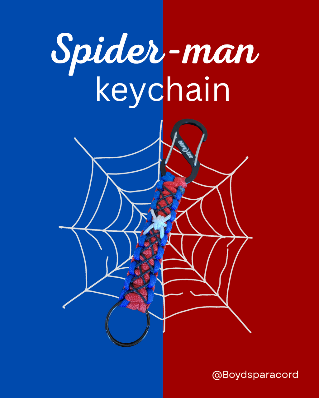 Spider man paracord Keychain