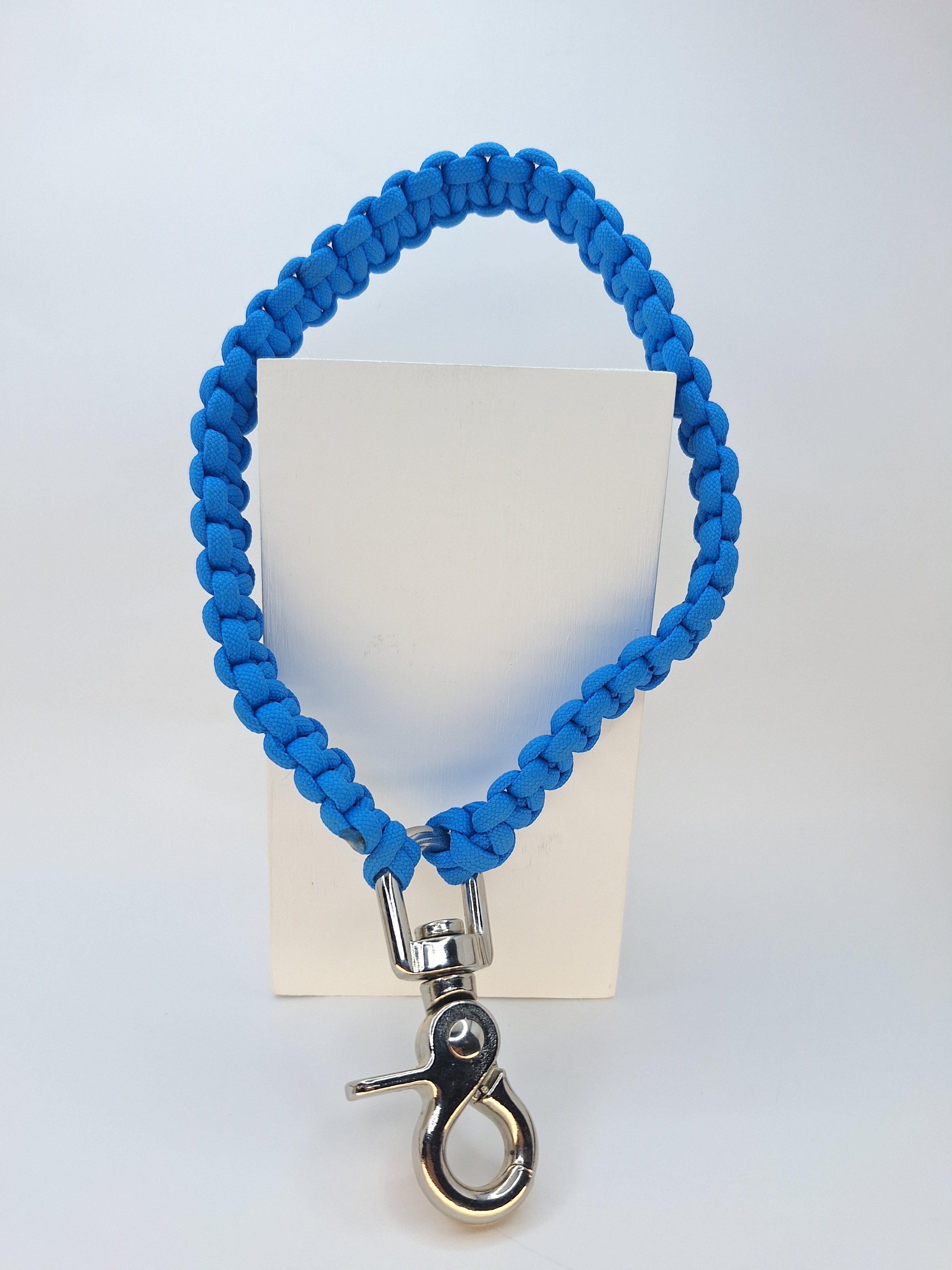 Sky blue Paracord wrist Keychain