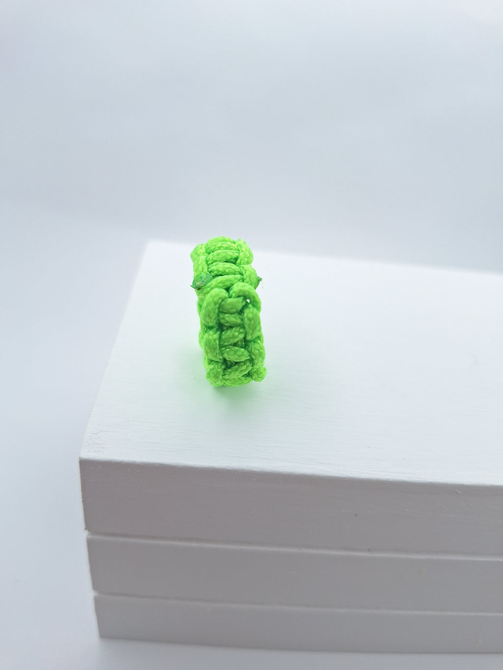 Lime green micro cord ring