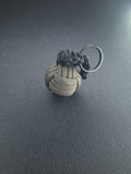 dark grey Paracord monkey fist grenade Keychain
