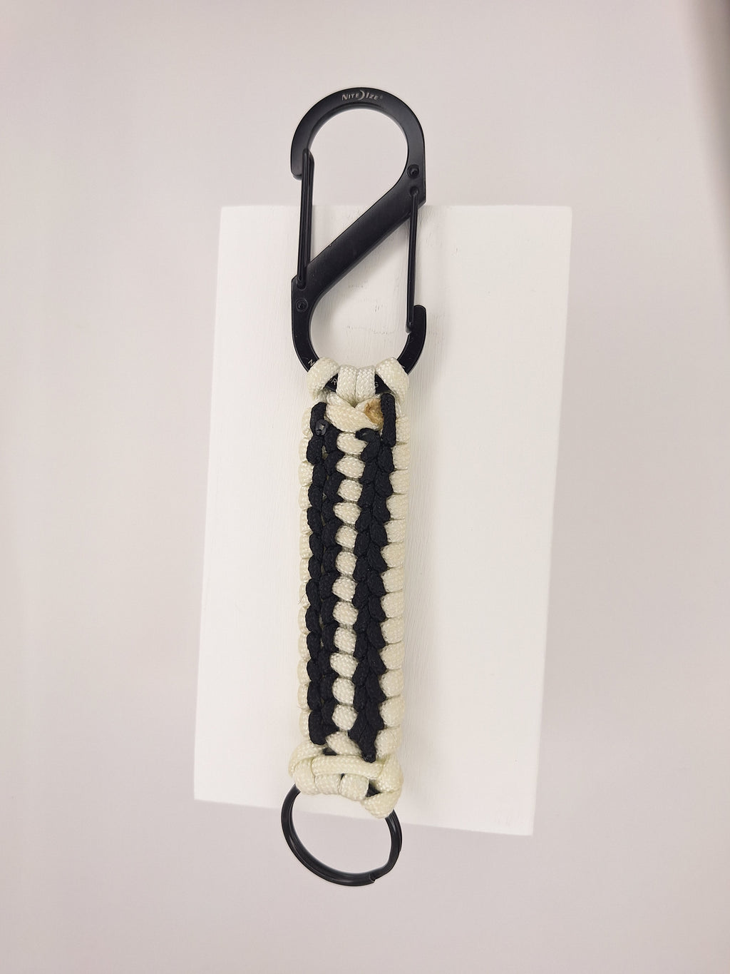 White paracord Keychain