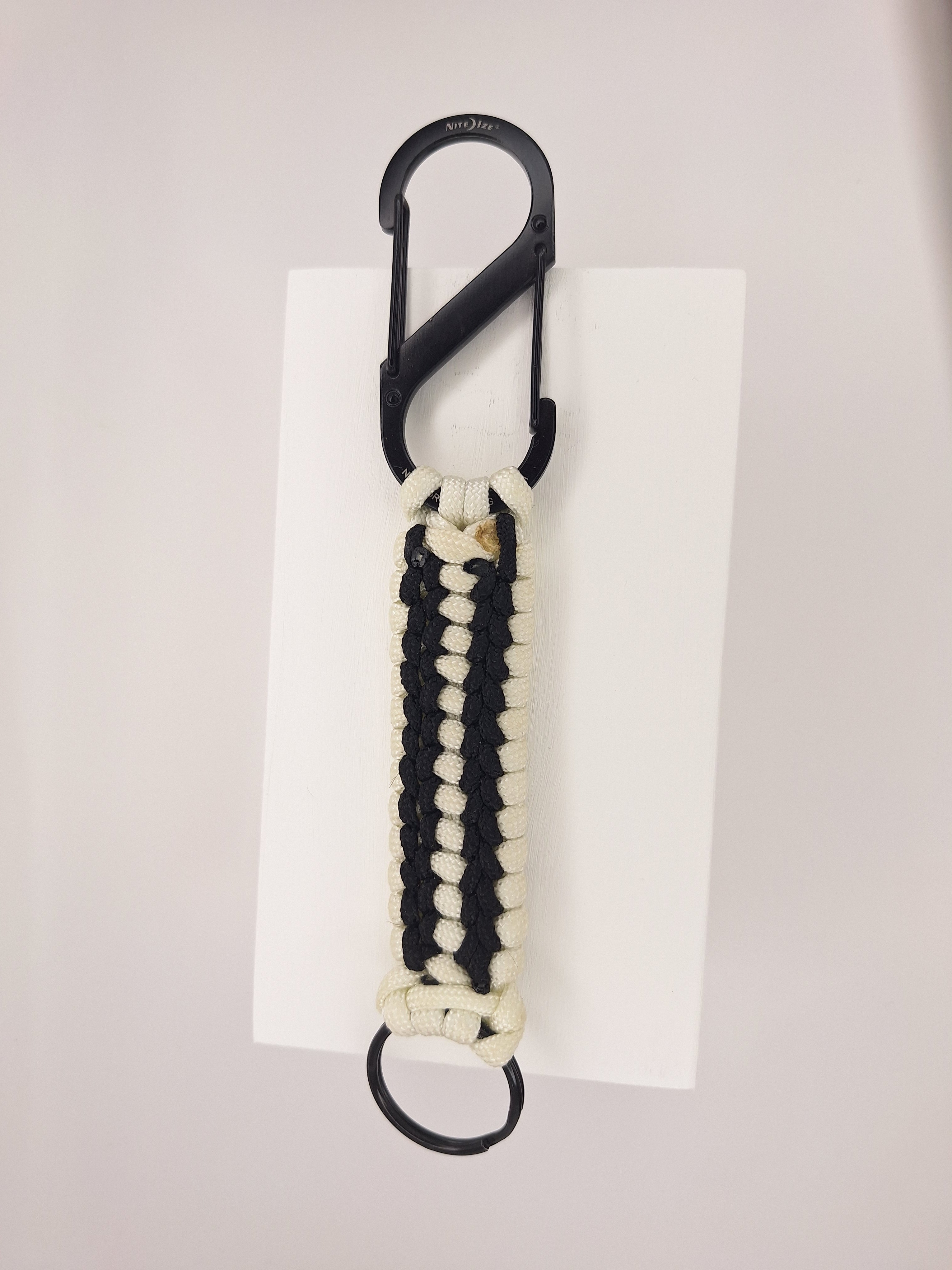 White paracord Keychain