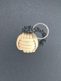 Tan paracord monkey fist gernade Keychain