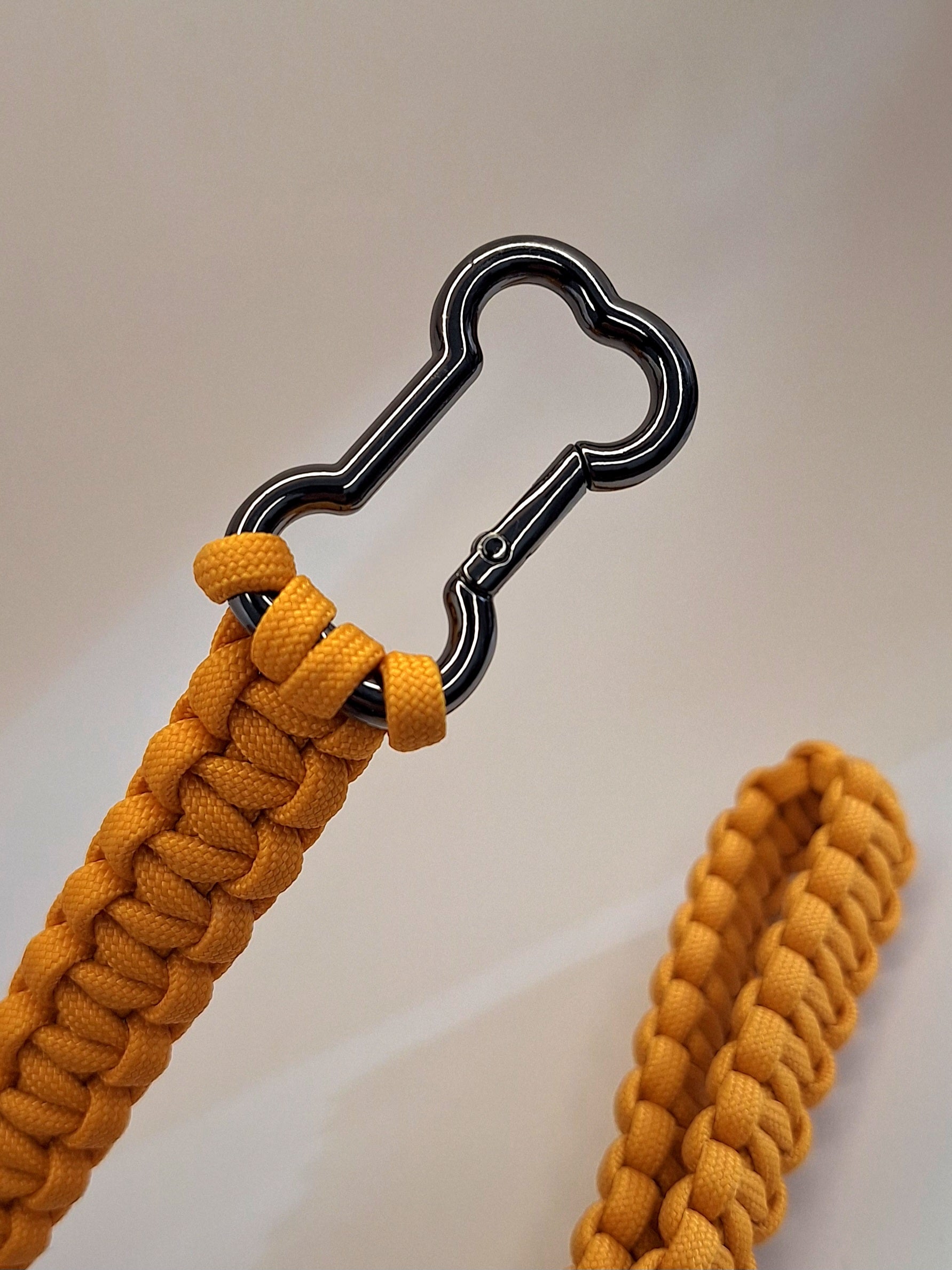 Golden yellow paracord dog leash