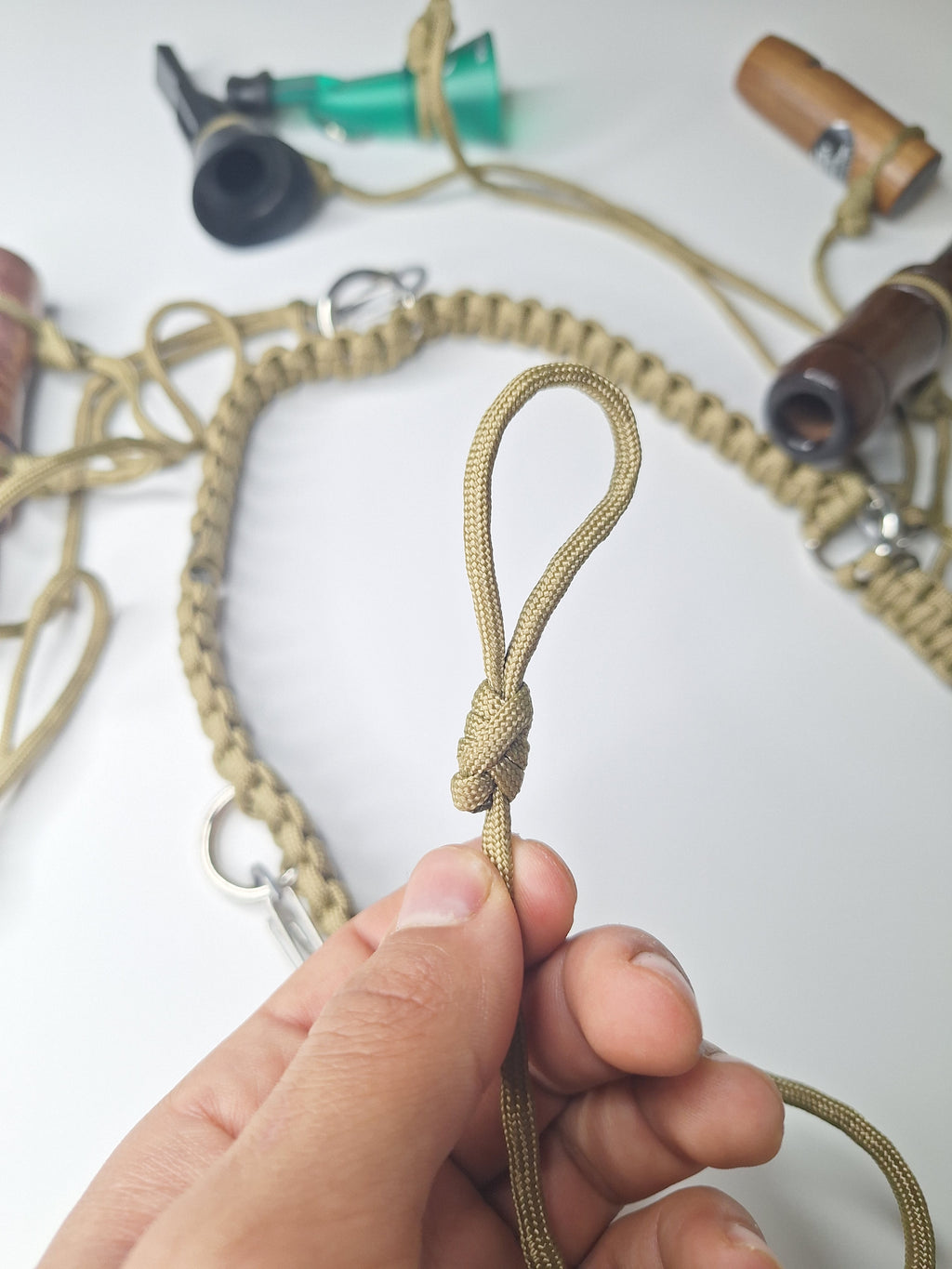 Paracord duck call lanyard