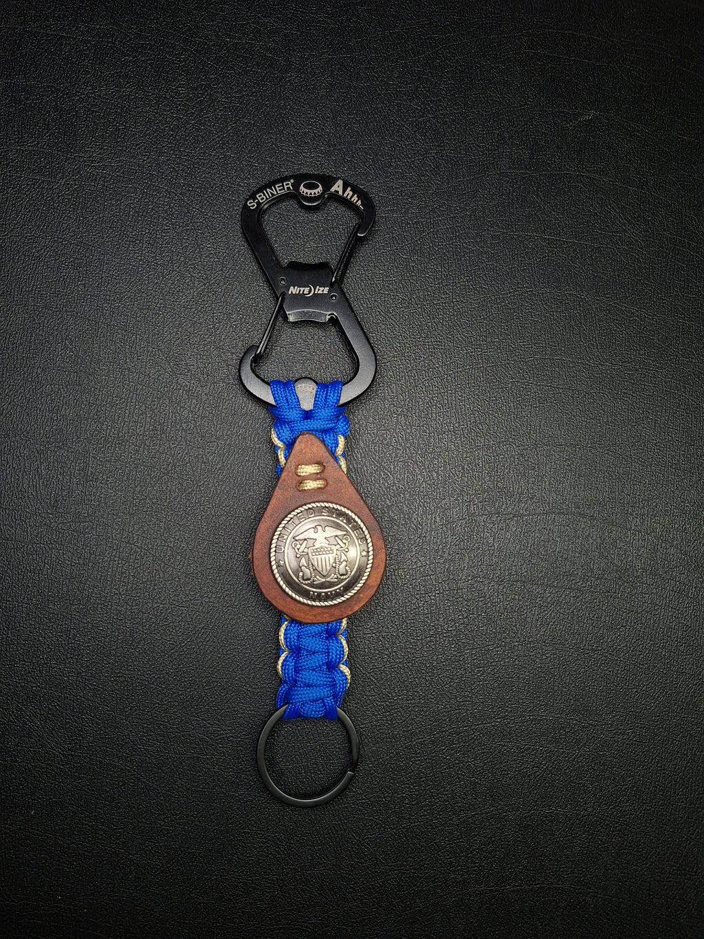 Navy paracord Keychain