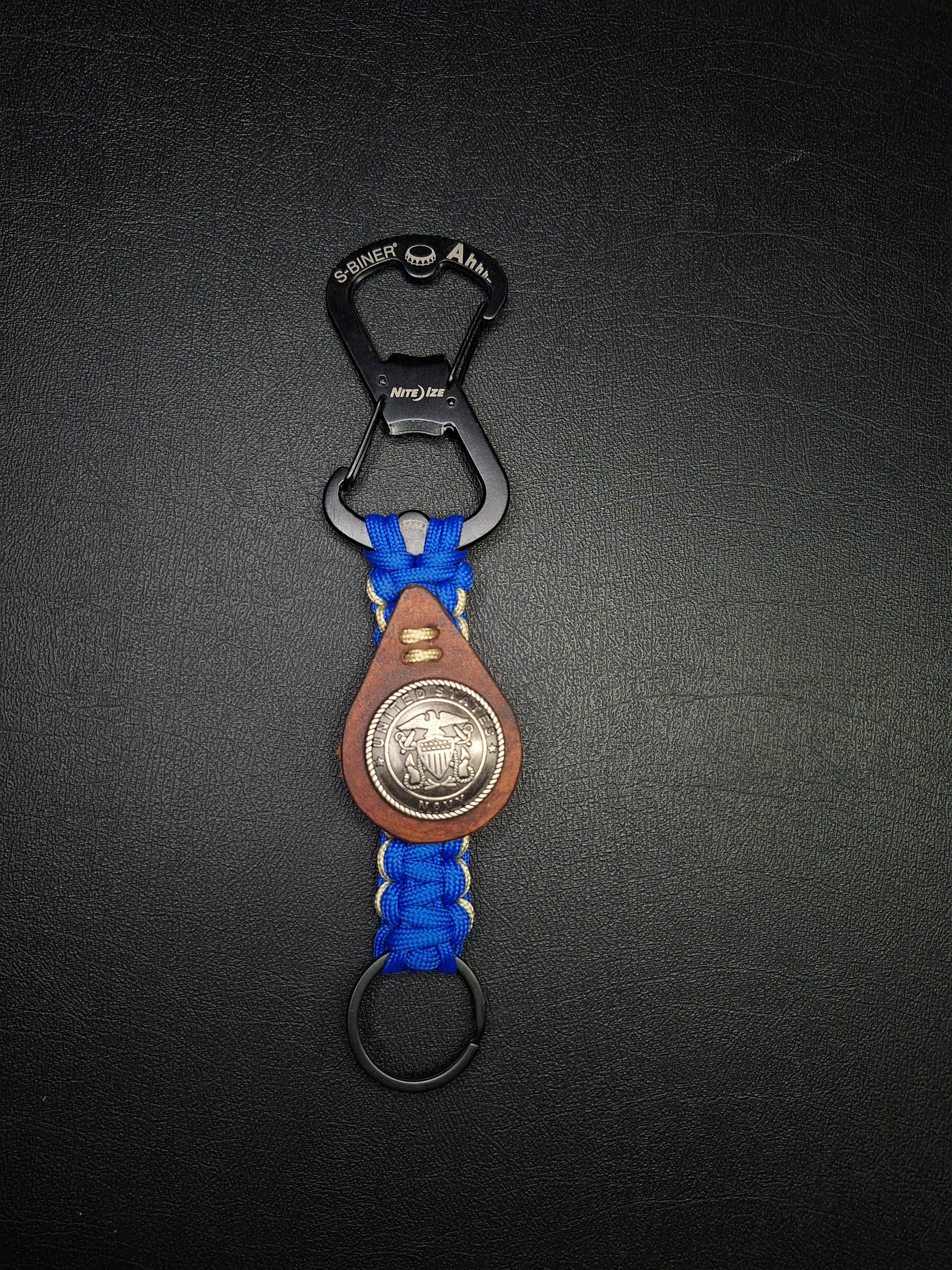 Navy paracord Keychain
