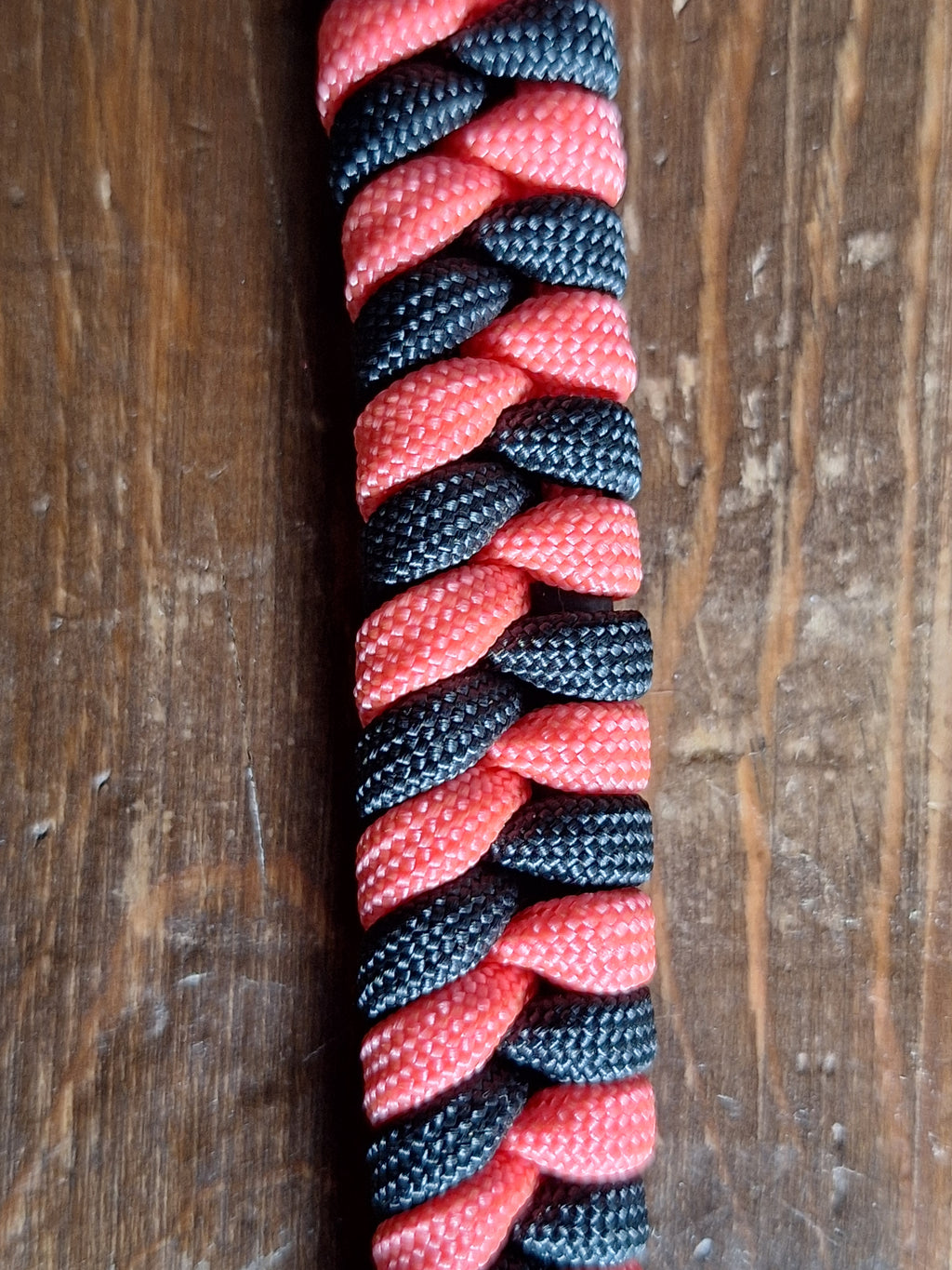 Black and pink paracord Keychain