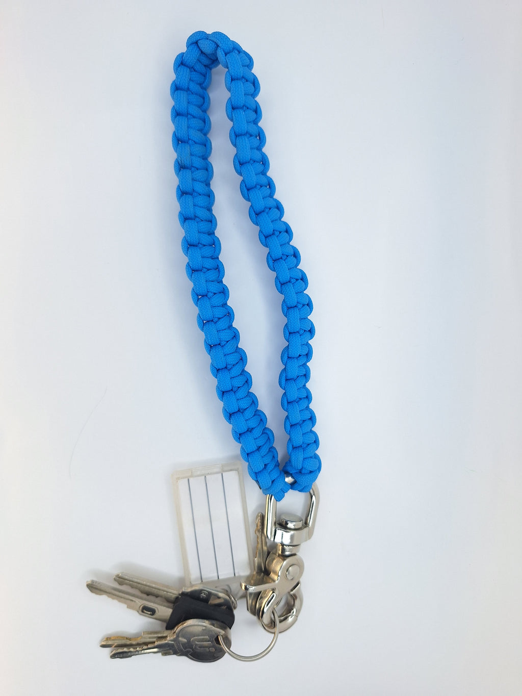 Sky blue Paracord wrist Keychain