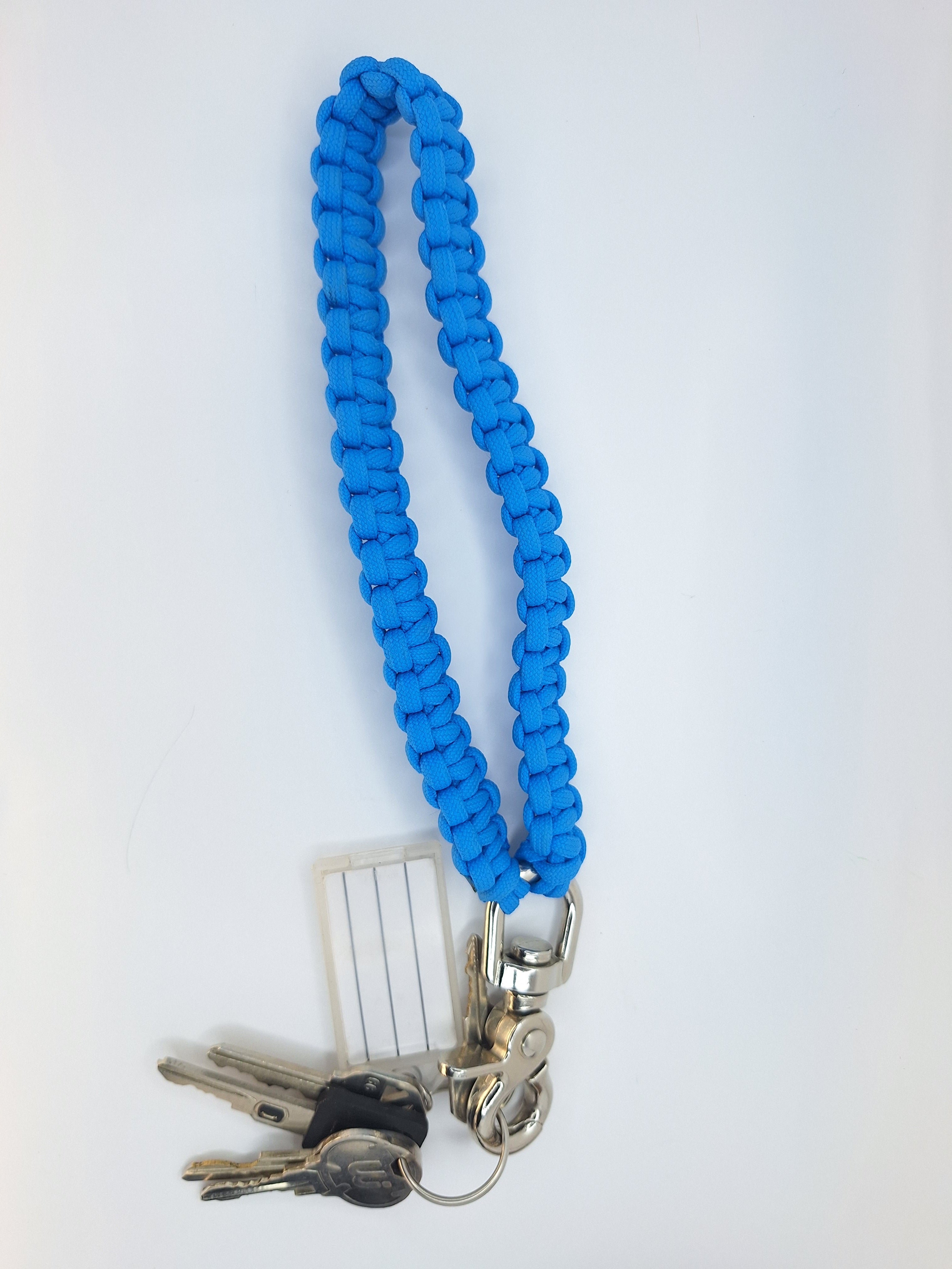 Sky blue Paracord wrist Keychain