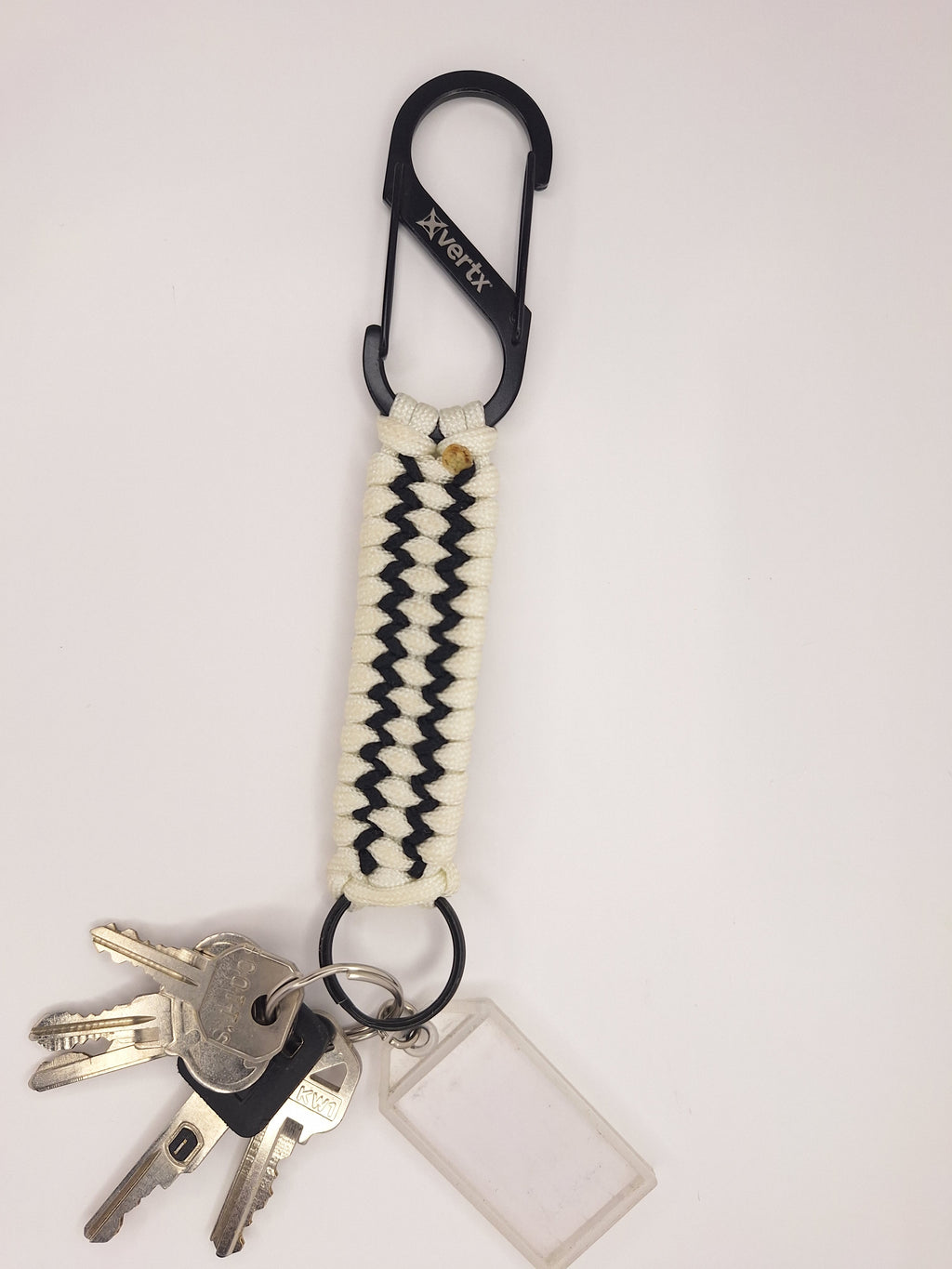 White paracord Keychain