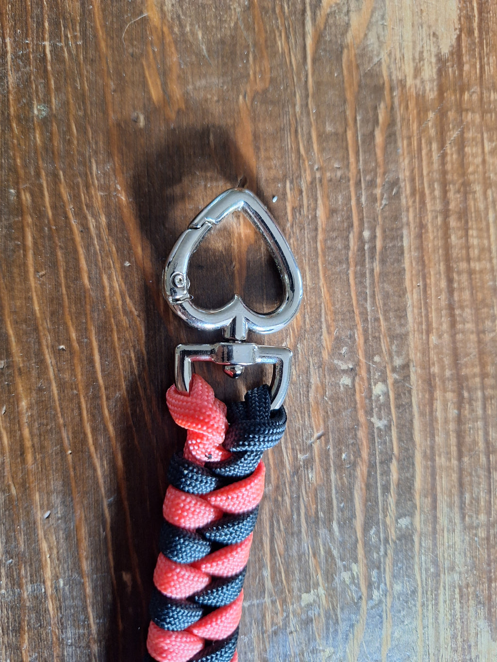 Black and pink paracord Keychain