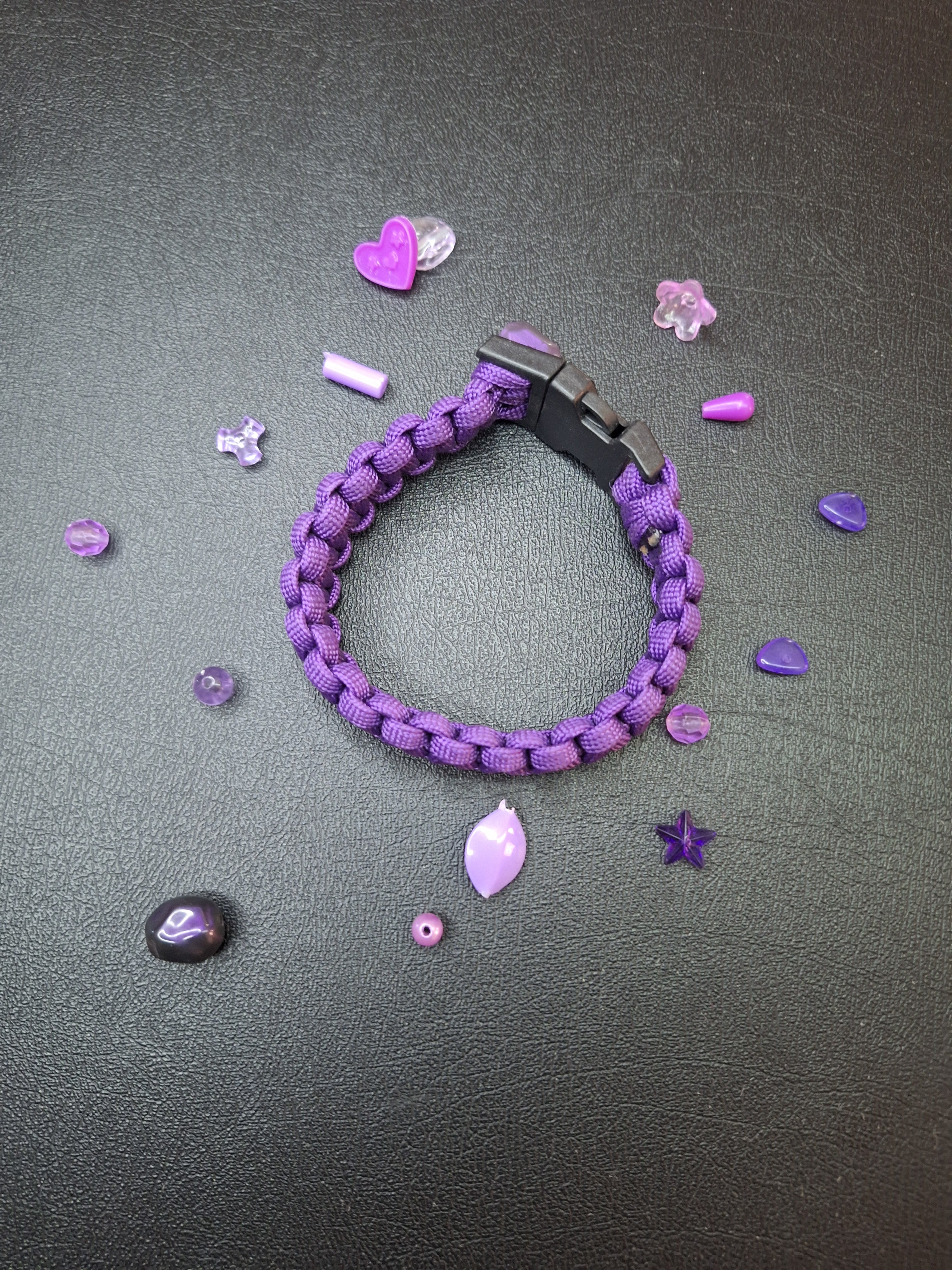 Purple paracord bracelet