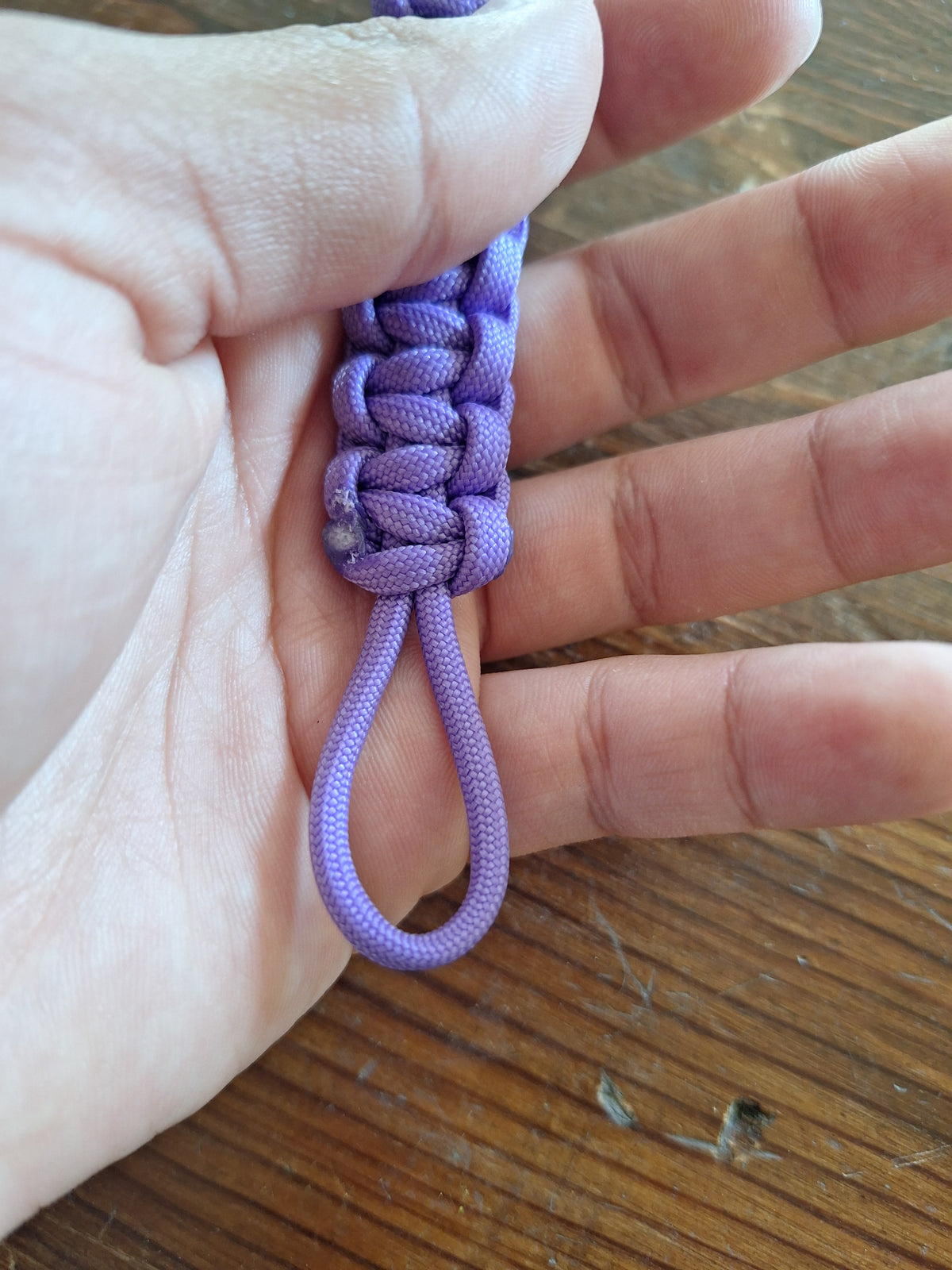 Lavender binky holder with white heart clip