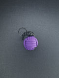 purple paracord monkey fist grenade keychain