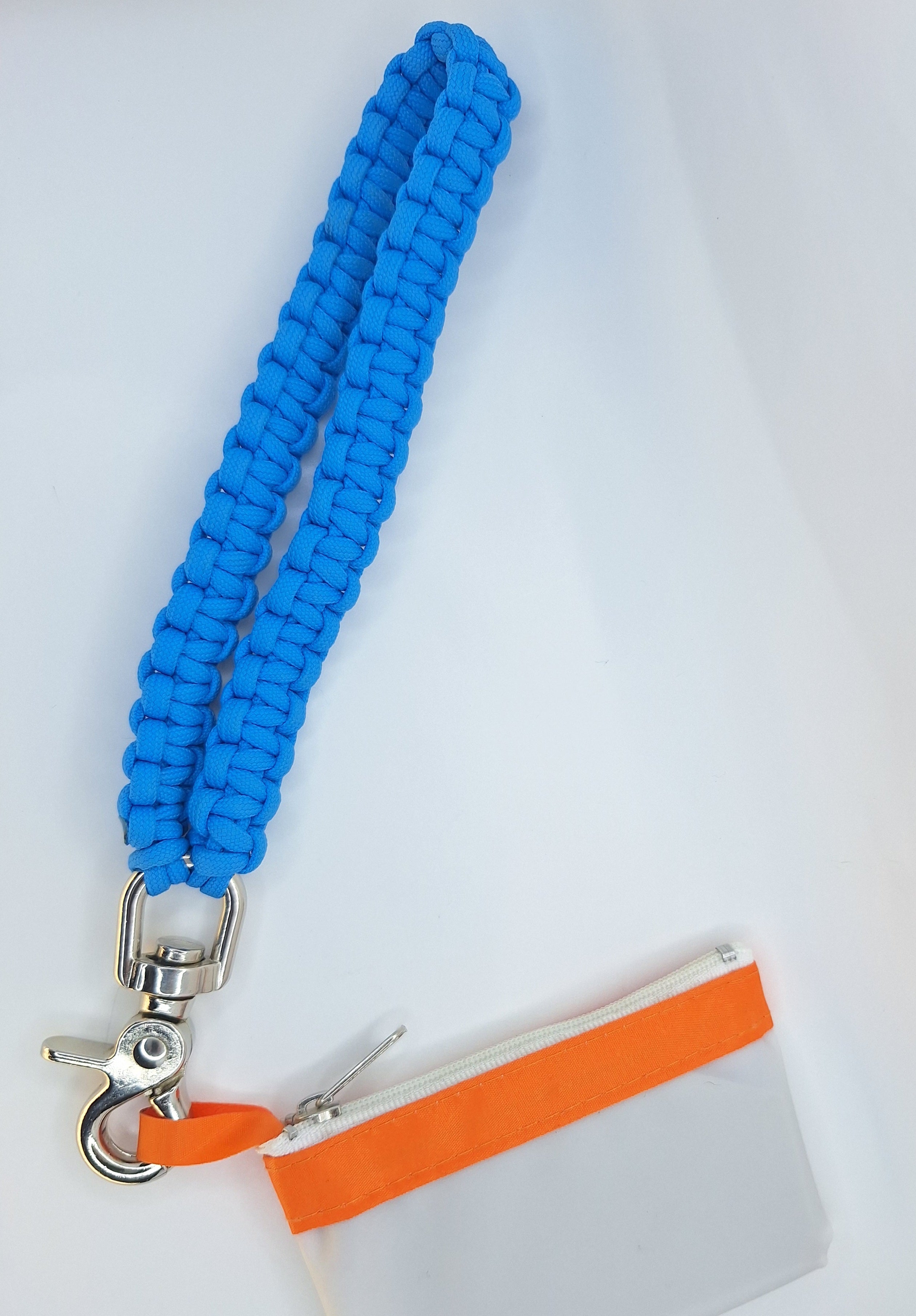 Sky blue Paracord wrist Keychain