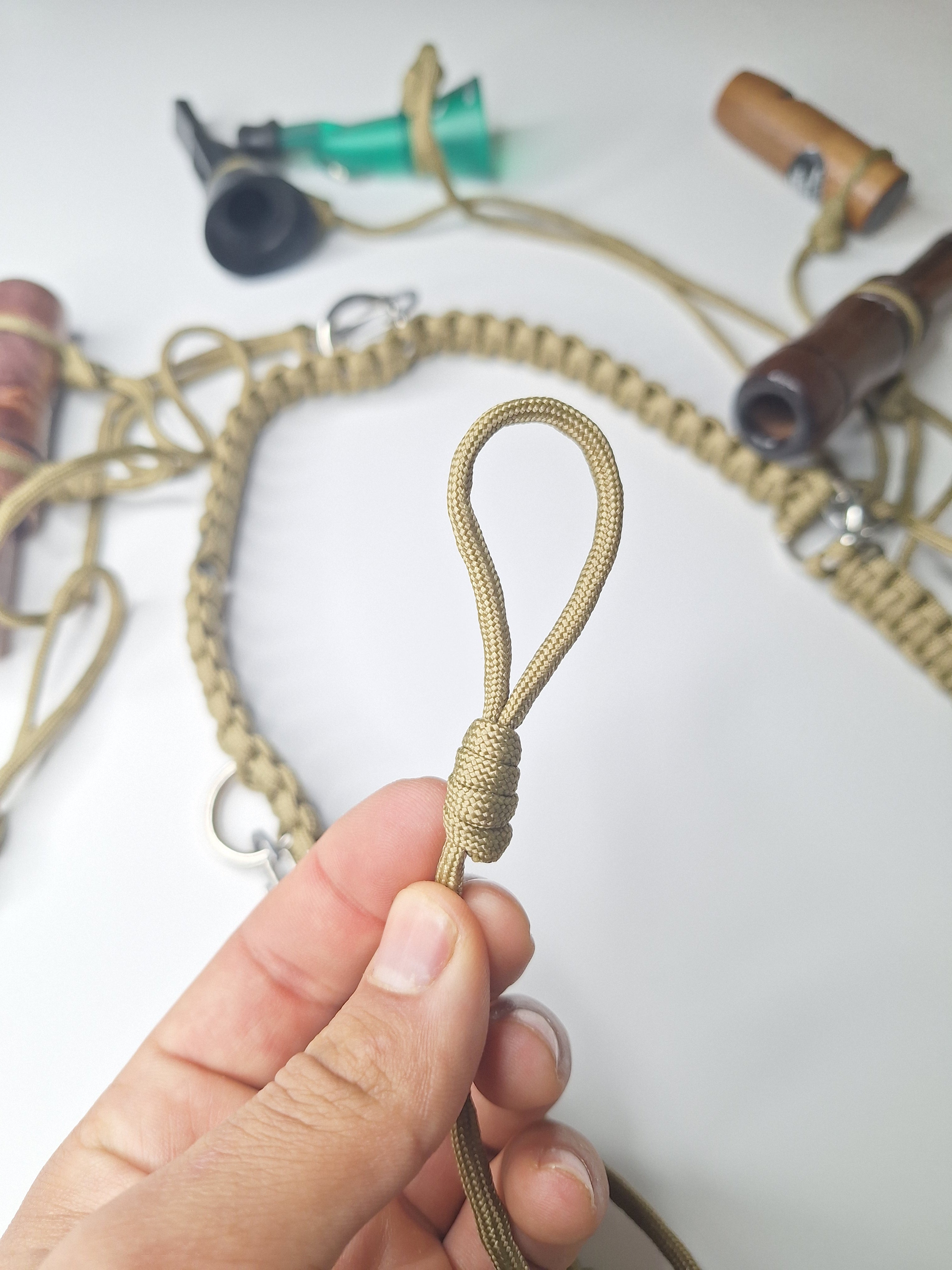 Paracord duck call lanyard