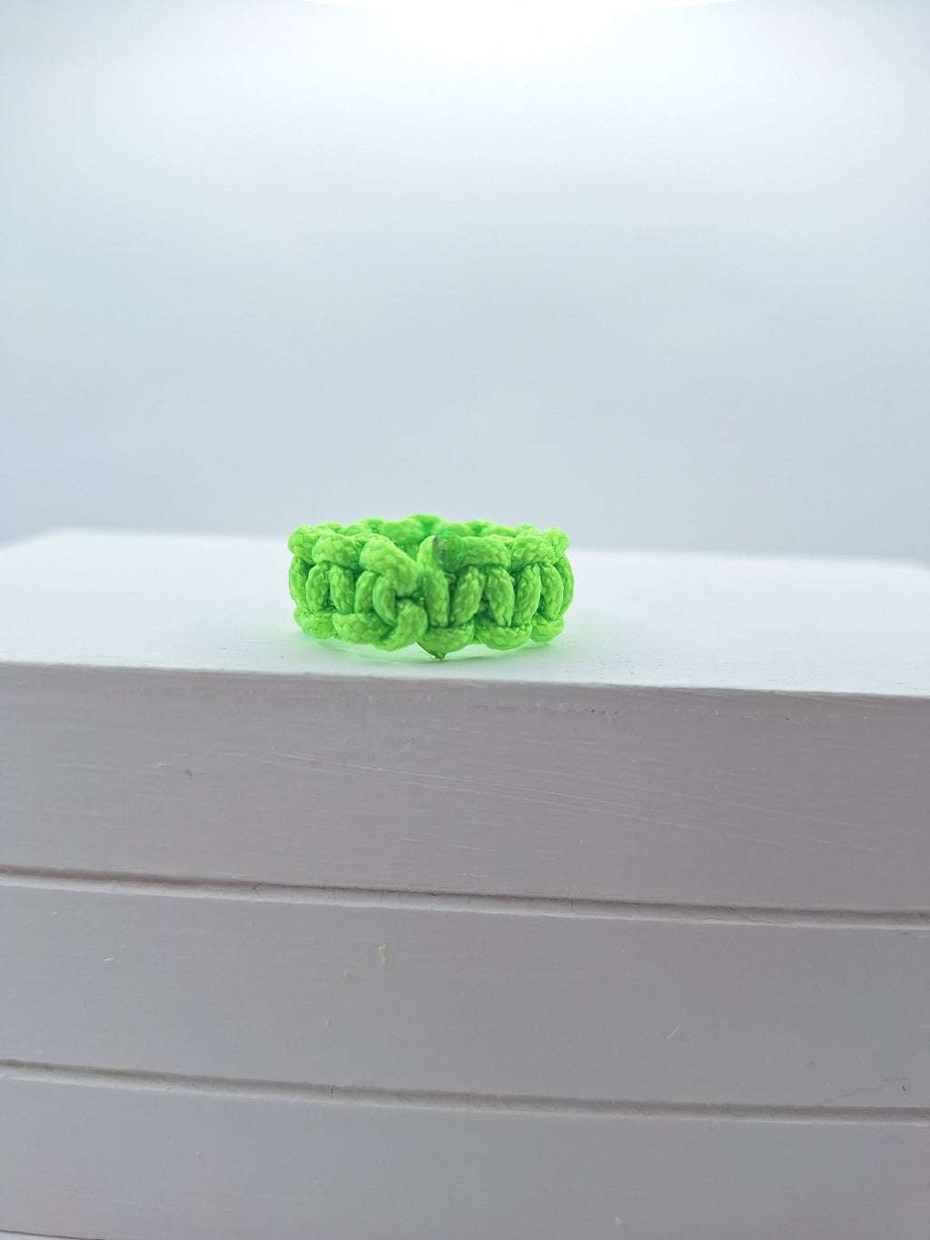 Lime green micro cord ring